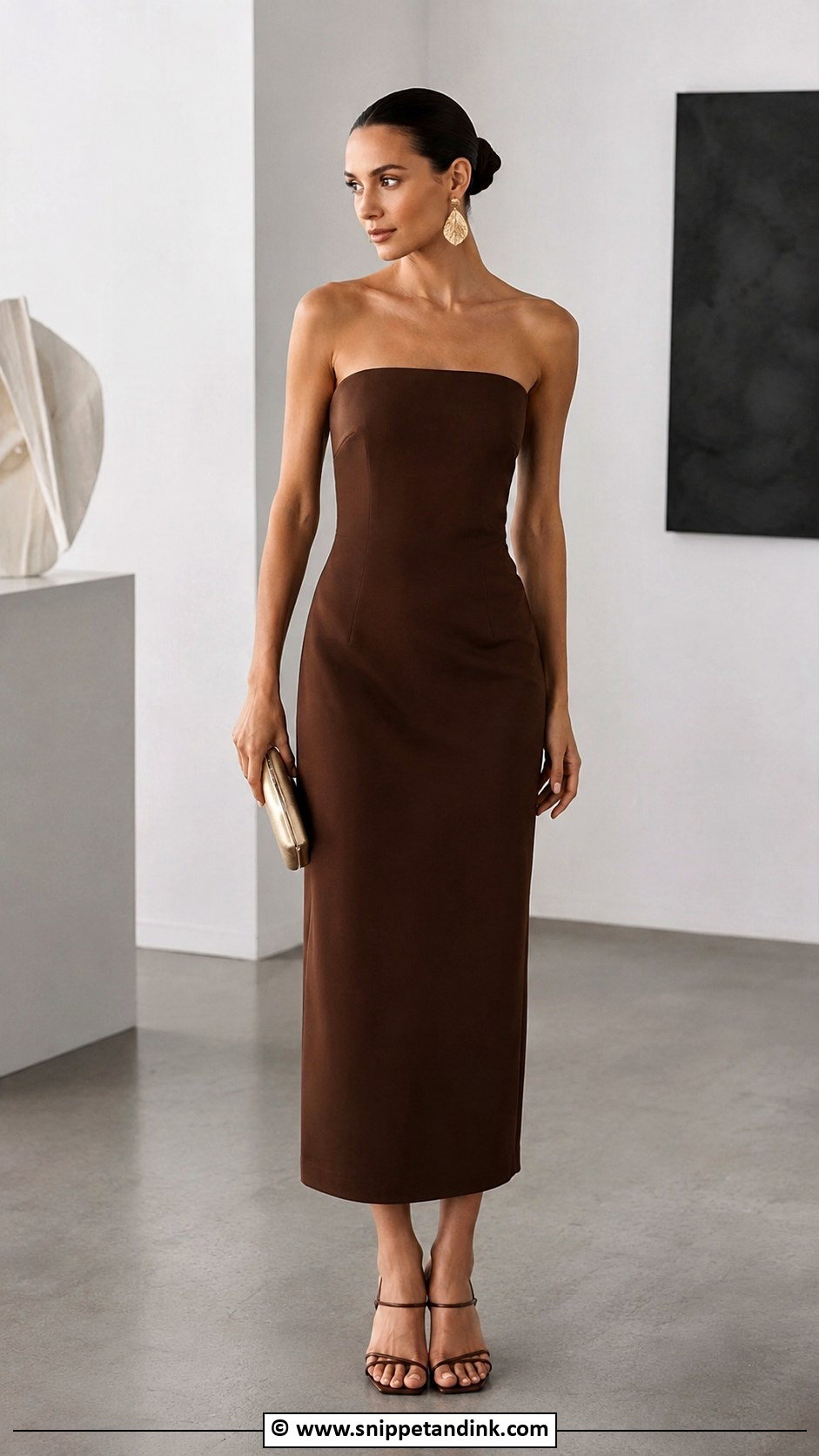 Minimal Column Dress Wedding Outfit - Snippet and Ink - 25 Wedding Clothing Ideas