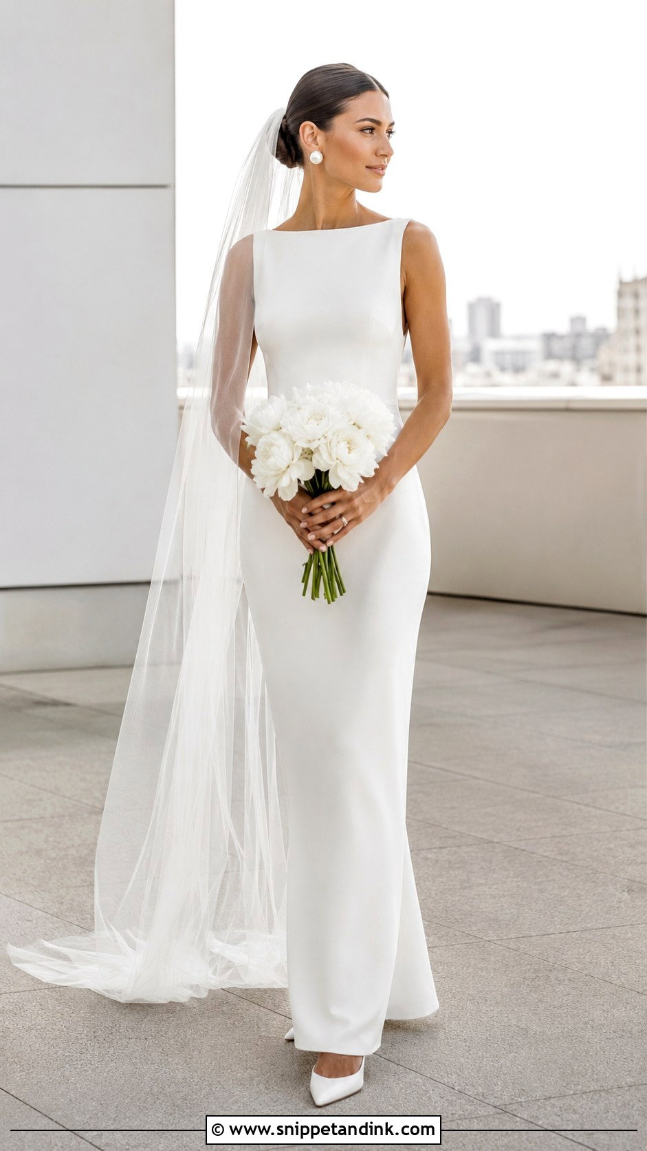Minimal Column Wedding Dress - Snippet and Ink - 25 Perfect Wedding Dress Ideas