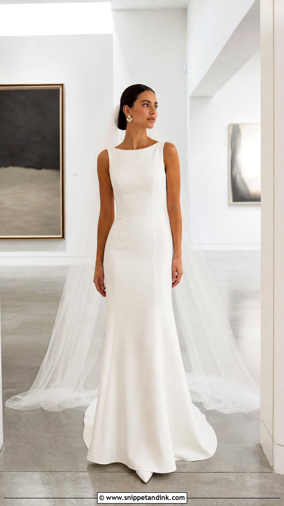 Minimal Column Wedding Dress - Snippet and Ink - 20 Sew Wedding Dress Ideas
