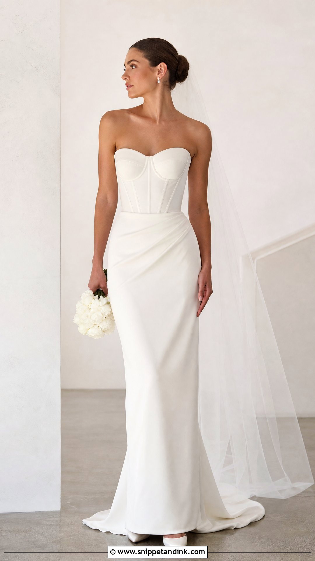 Minimal Corset Top Wedding Dress - Snippet and Ink - 25 Wedding Dress Corset Top Ideas