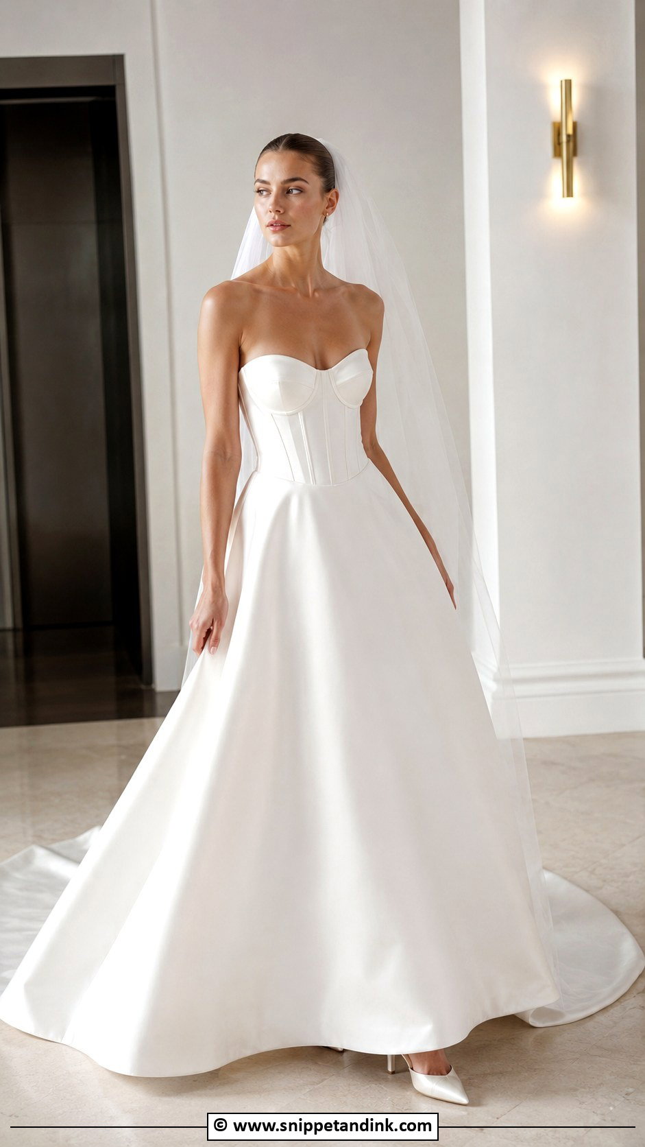 Minimal Corset Wedding Dress - Snippet and Ink - 35 Minimal Wedding Dress Ideas