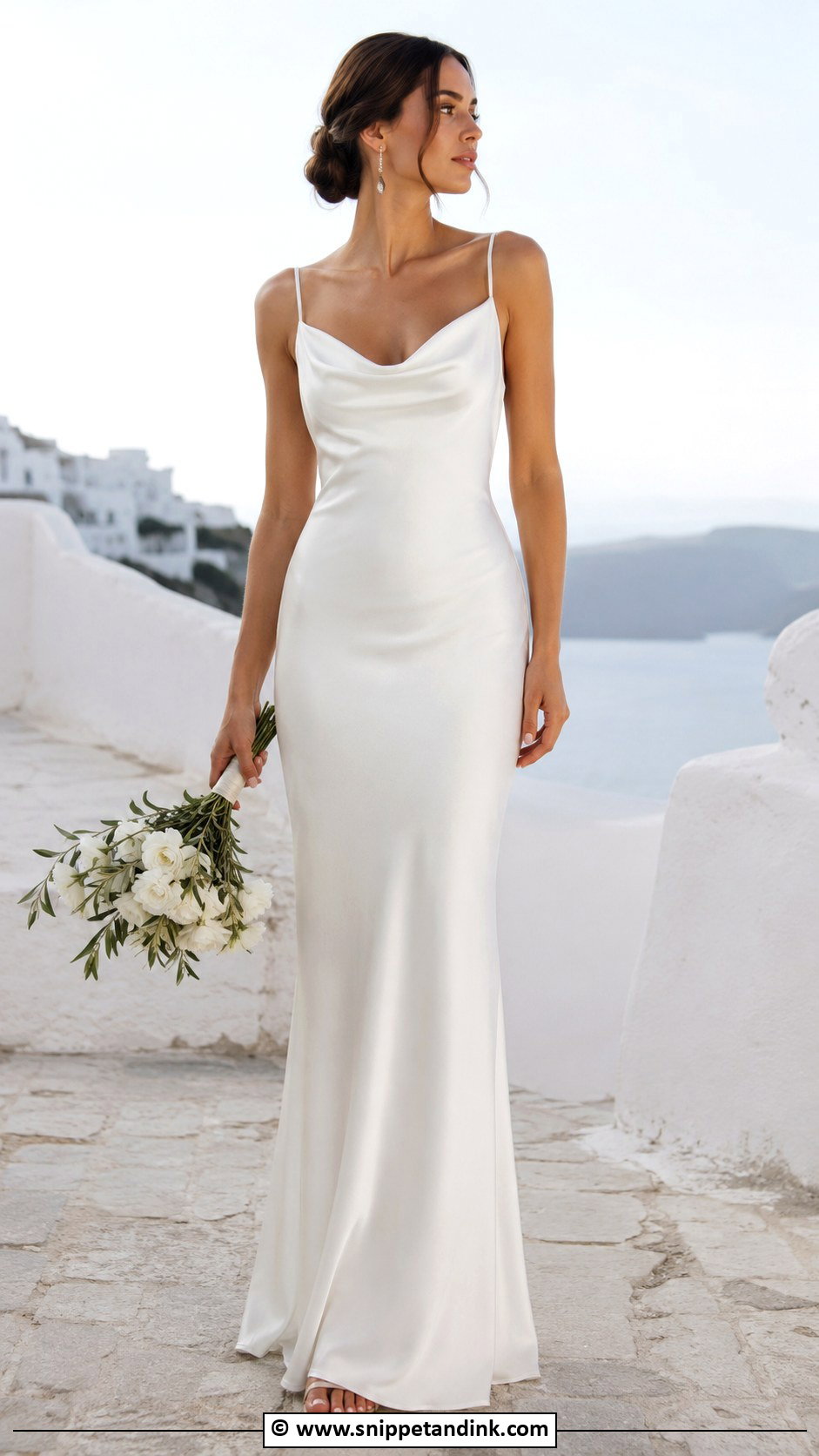 Minimal Cowl Neck Wedding Dress - Snippet and Ink - 35 Minimal Wedding Dress Ideas