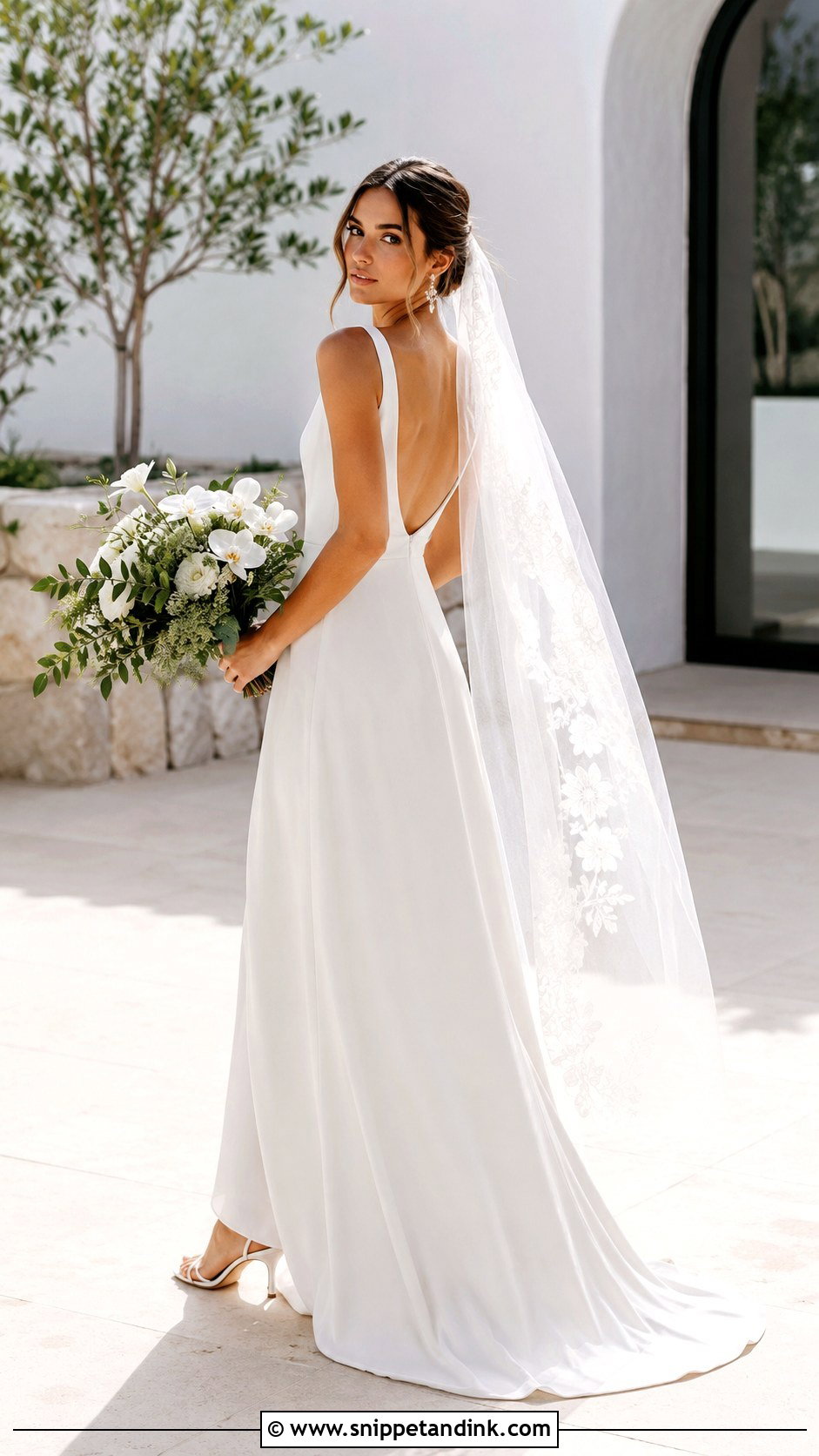 Minimal Crepe Boheme Wedding Dress - Snippet and Ink - 20 Weeding Dress Boheme Ideas