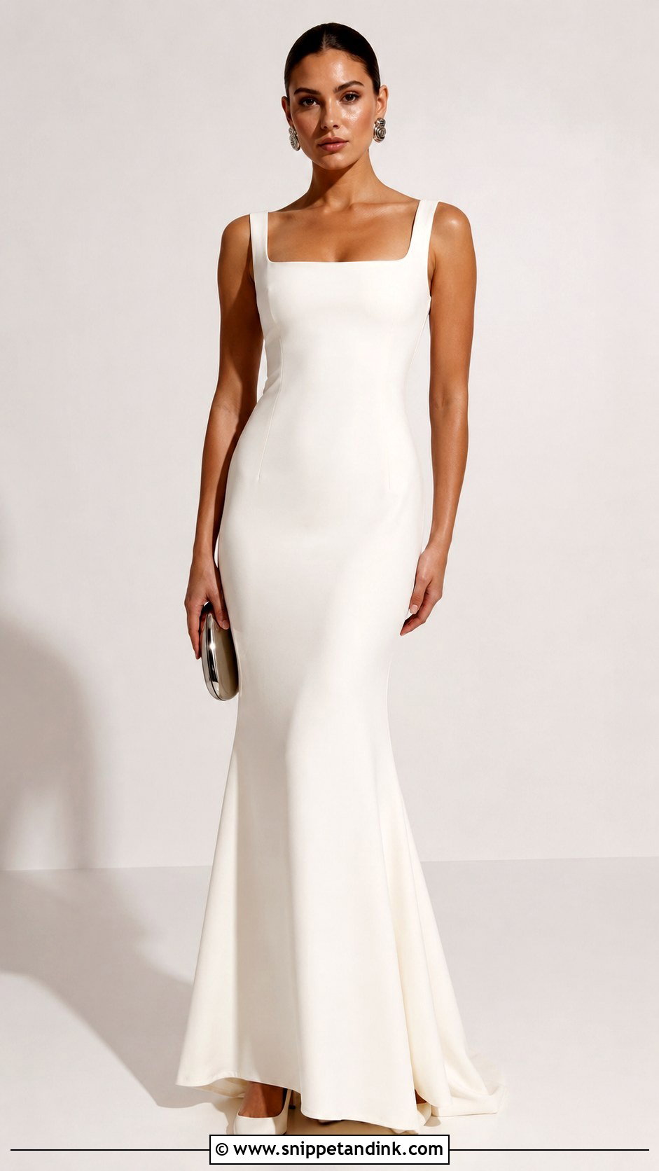 Minimal Crepe Mermaid Cut Gown - Snippet and Ink - 25 Mermaid Cut Gown Ideas