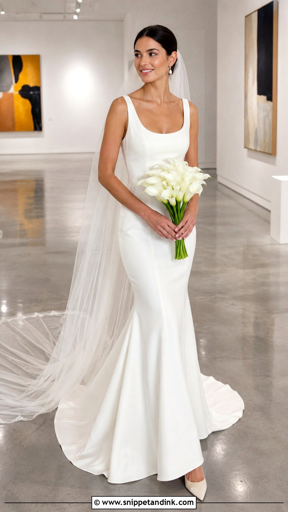 Minimal Crepe Mermaid Wedding Dress With Straps - Snippet and Ink - 20 Mermaid Wedding Dress with Straps Ideas