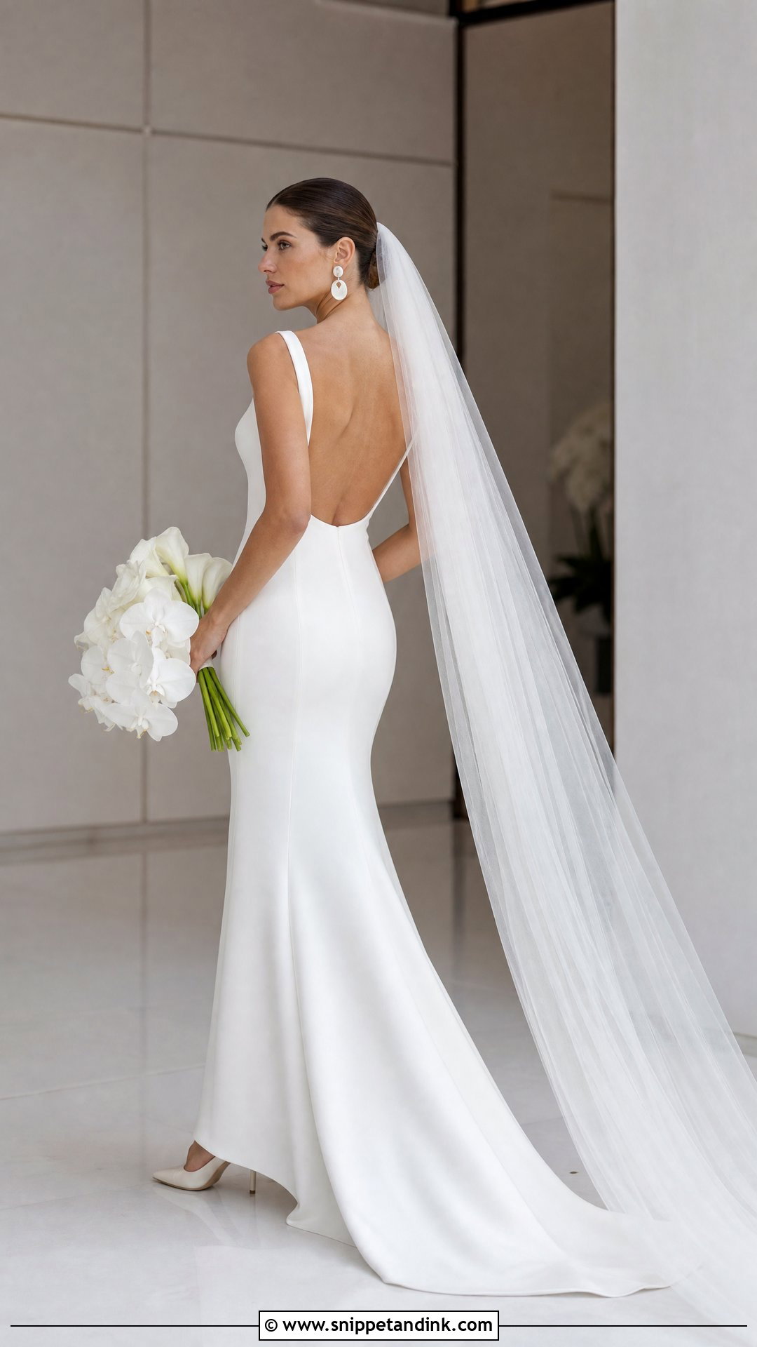 Minimal Crepe Wedding Dress - Snippet and Ink - 20 Wedding Dress Gallery Ideas