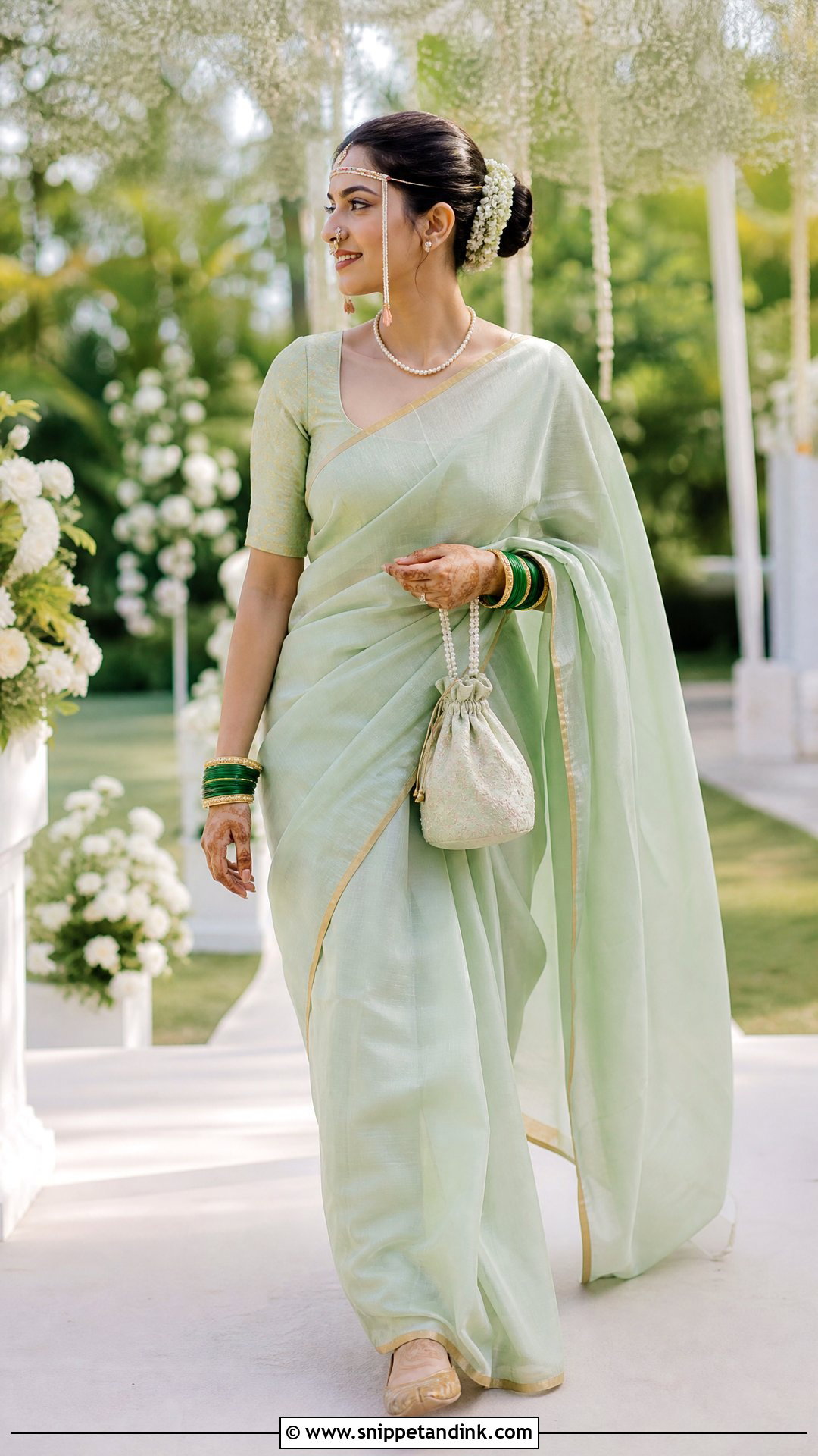 Minimal Day Wedding Marathi Bride Look - Snippet and Ink - 20 Simple Marathi Bride Look Ideas