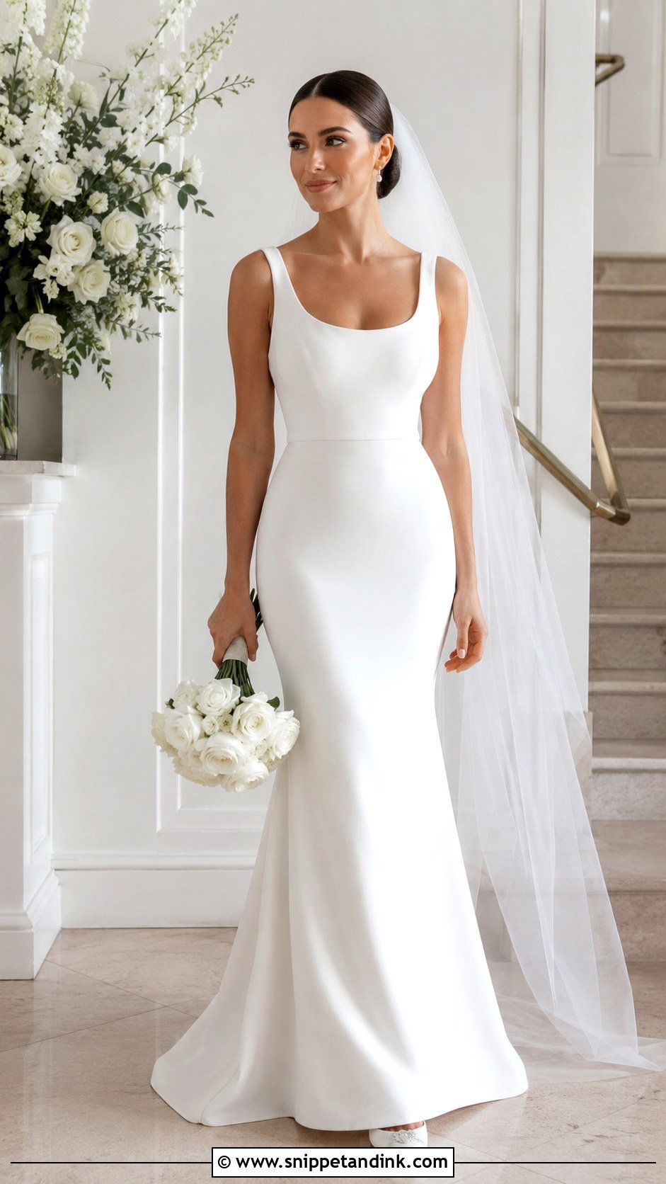 Minimal Fit And Flare Wedding Dress - Snippet and Ink - 20 Minimal Bride Dress Ideas