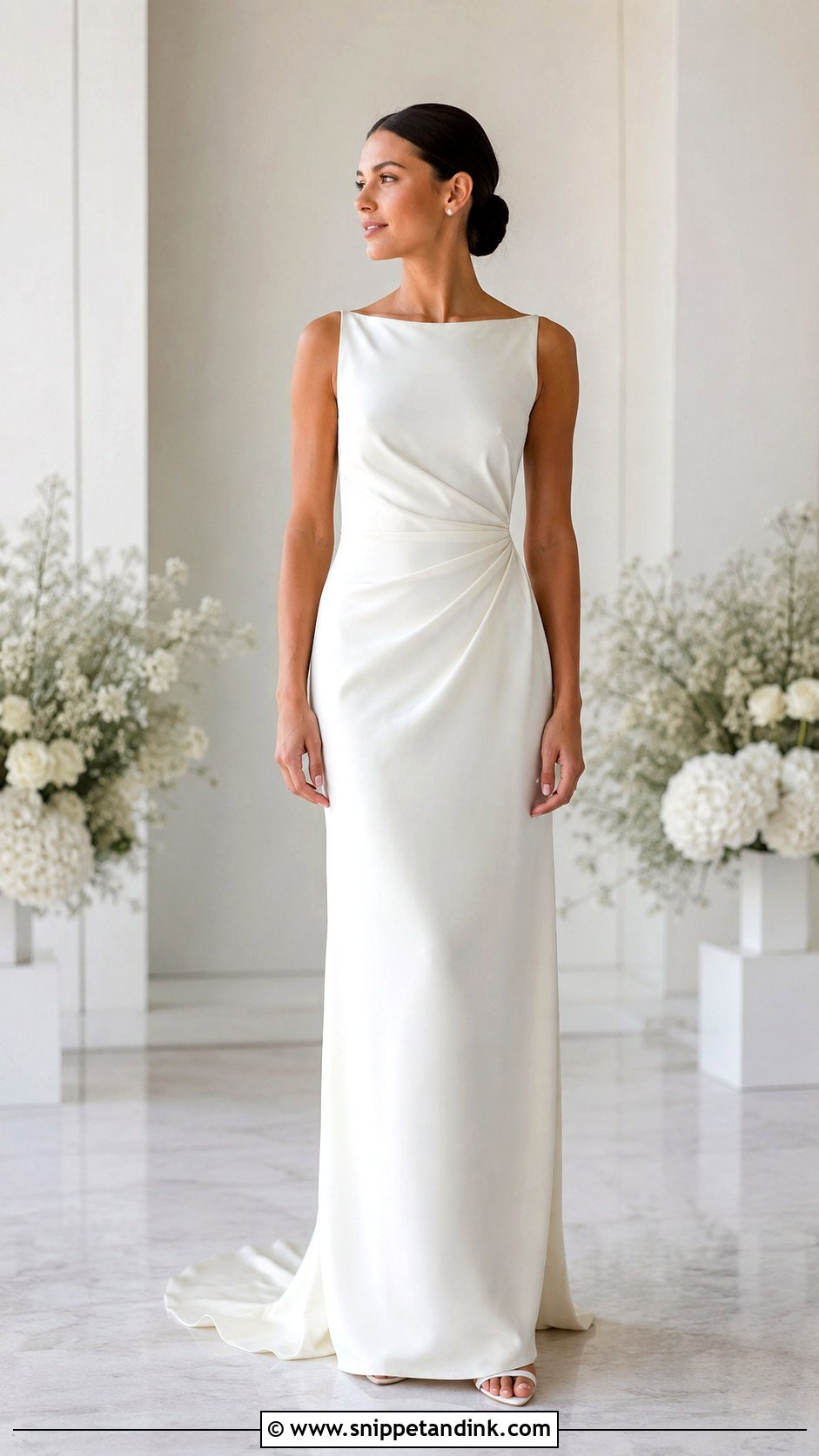 Minimal Grecian Wedding Dress - Snippet and Ink - 25 Grecian Wedding Dress Ideas