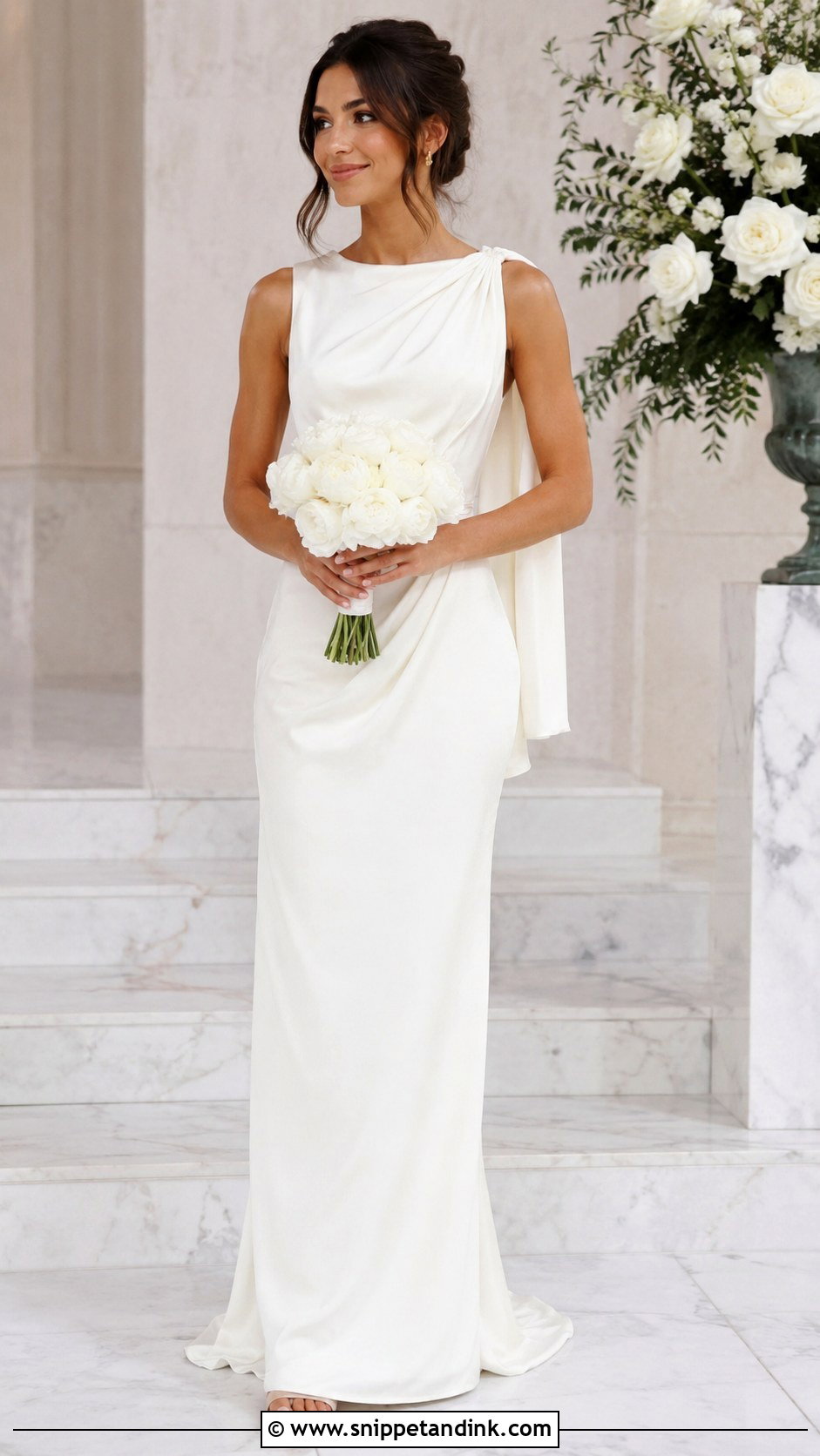 Minimal Greek Goddess Wedding Dress - Snippet and Ink - 25 Greek Goddess Wedding Dress Ideas