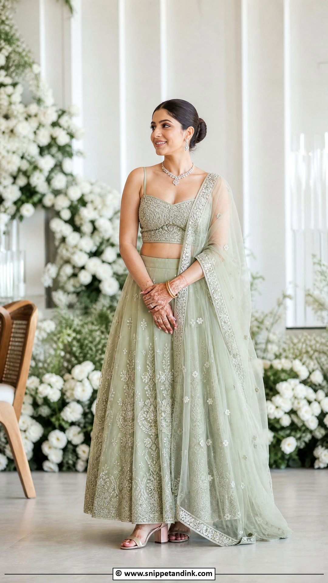 Minimal Indian Bride Lehenga Outfit - Snippet and Ink - 35 Indian Bride Ideas