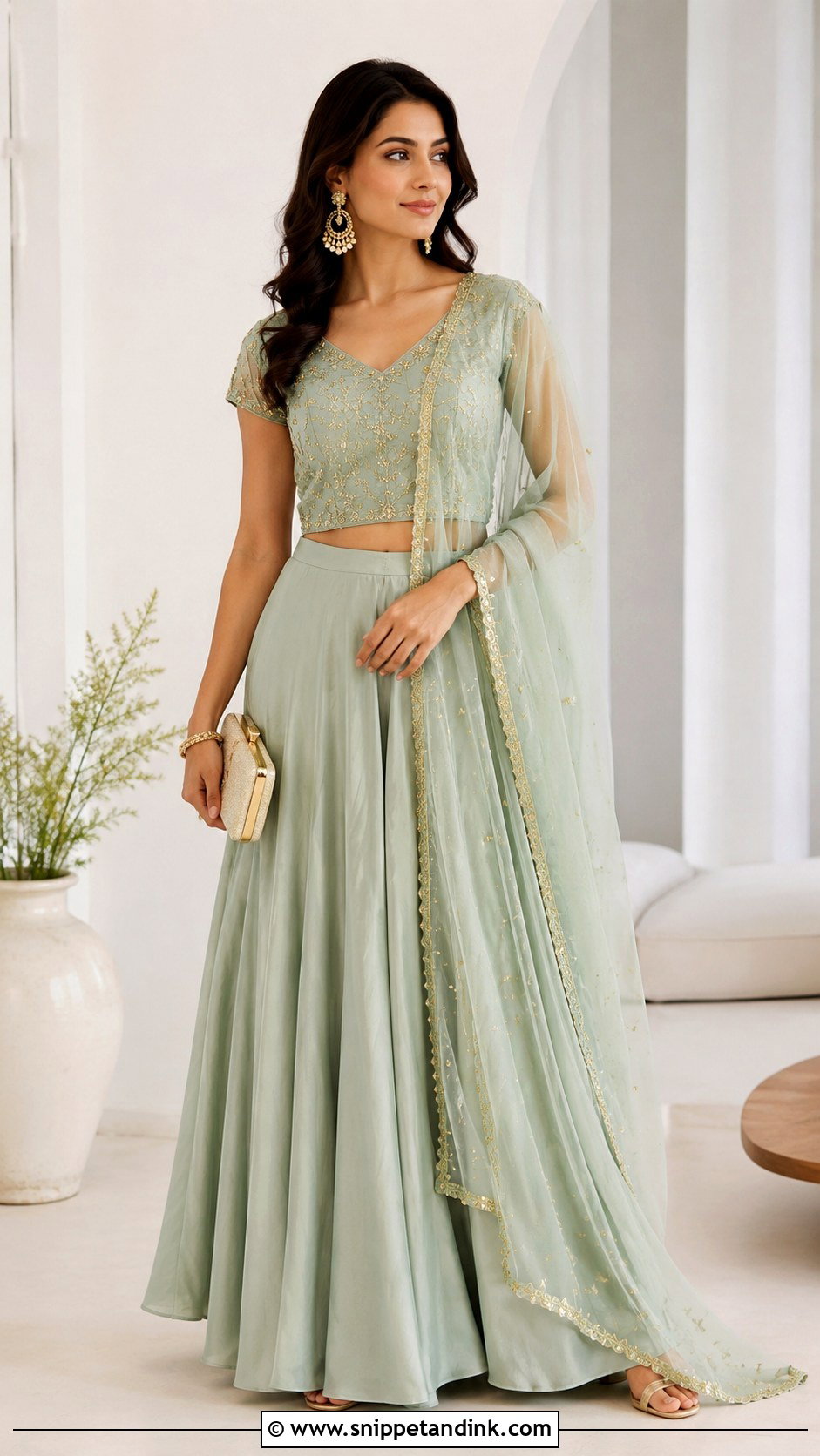 Minimal Indian Skirt Top Wedding Outfit - Snippet and Ink - 20 Indian Skirt Top Wedding Outfit Ideas