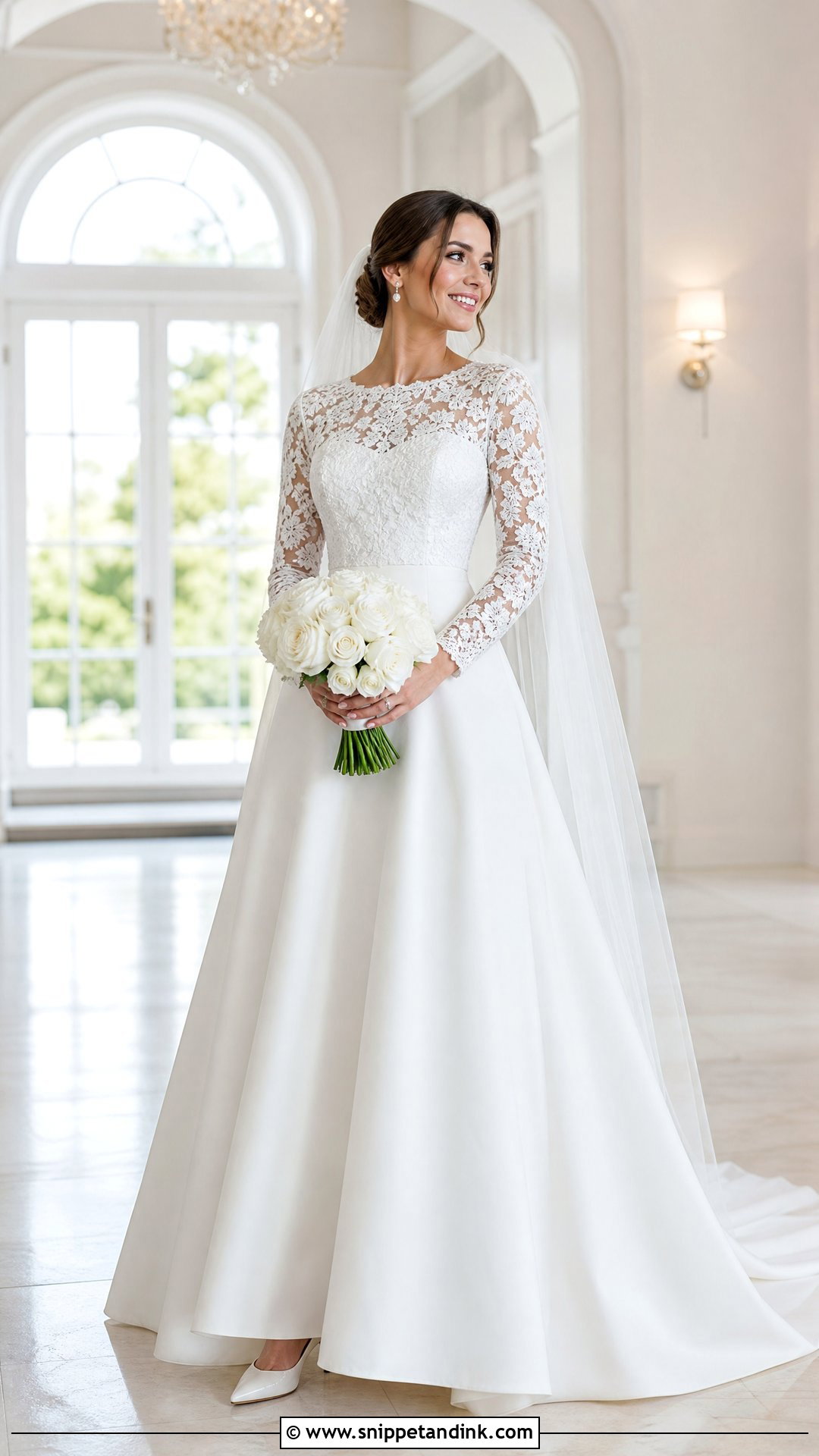 Minimal Lace A Line Wedding Gown - Snippet and Ink - 20 Wedding Gown Simple Classy Ideas