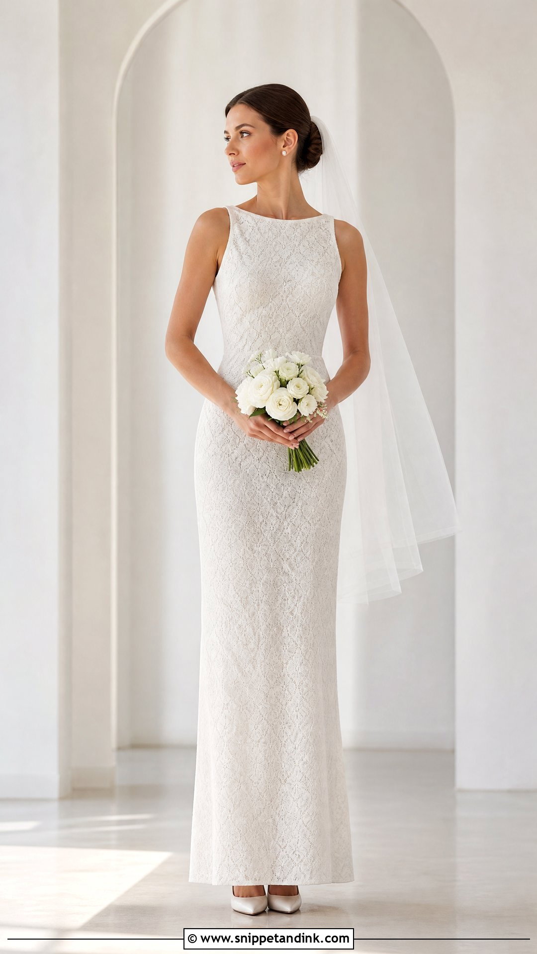 Minimal Lace Wedding Dress - Snippet and Ink - 20 Wedding Dresses with Lace
