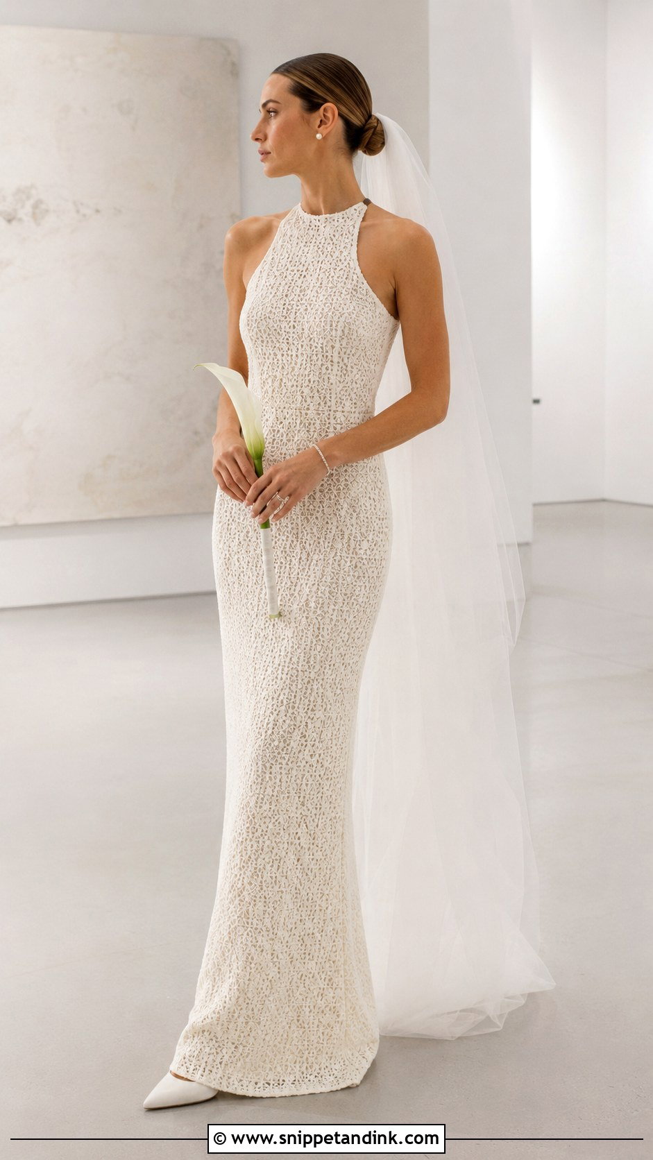 Minimal Macrame Wedding Dress - Snippet and Ink - 20 Macrame Wedding Dress Ideas