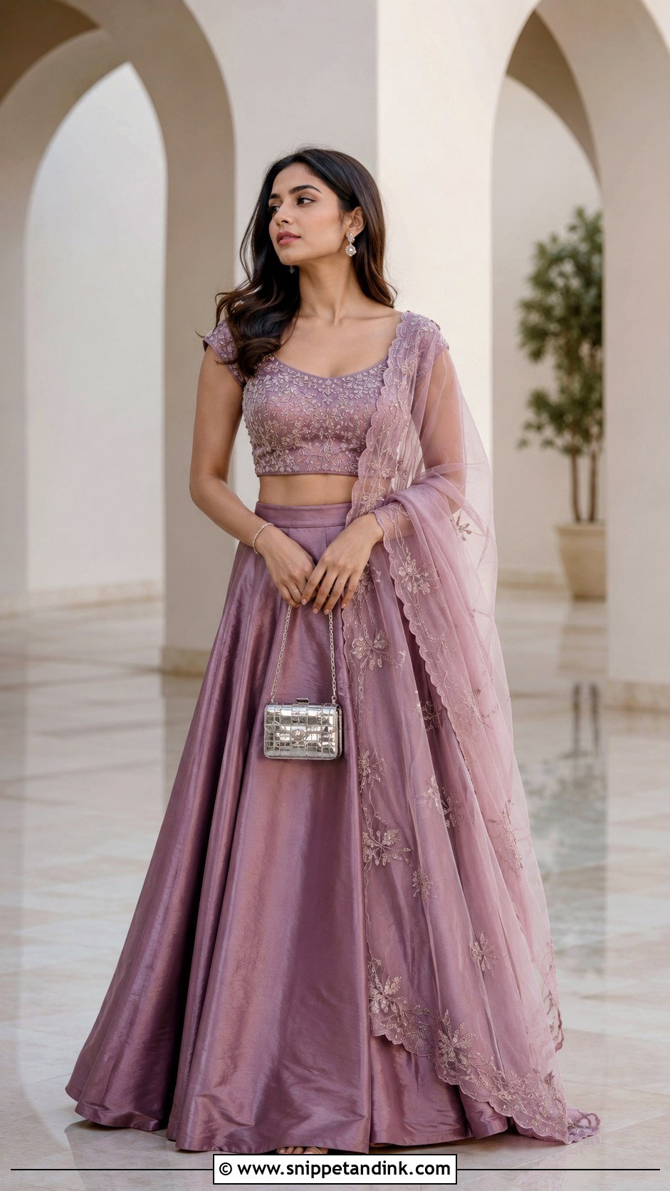 Minimal Monochrome Lehenga Outfit - Snippet and Ink - 20 Modern Indian Wedding Dress Ideas