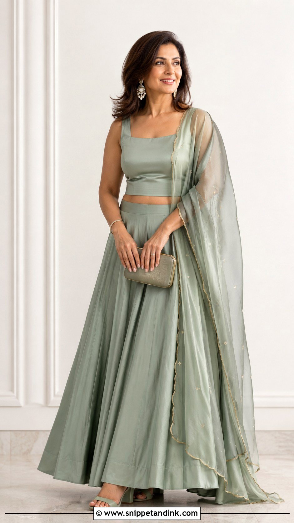 Minimal Monochrome Lengha - Snippet and Ink - 20 Beautiful Lengha Ideas