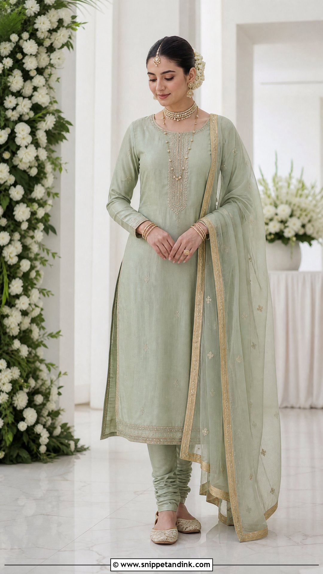 Minimal Nikah Khada Dupatta Hyderabadi Bride - Snippet and Ink - 20 Hyderabadi Bride Ideas