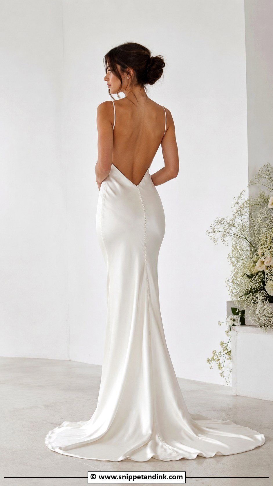 Minimal Open Back Wedding Dress - Snippet and Ink - 35 Minimal Wedding Dress Ideas