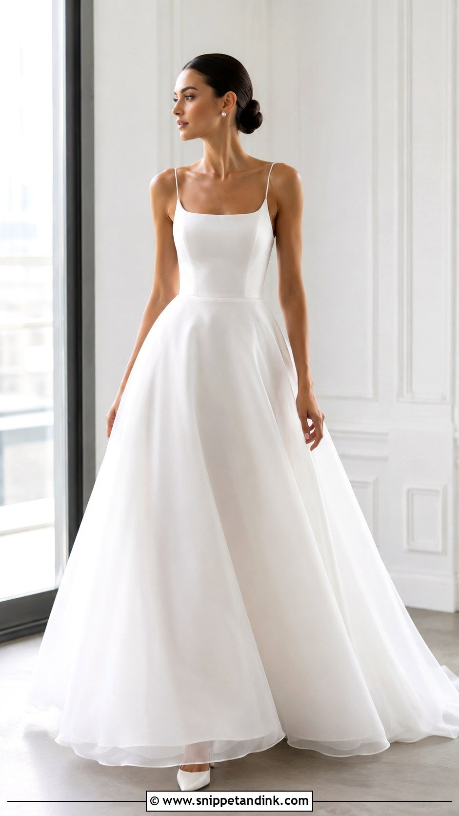 Minimal Organza Wedding Dress - Snippet and Ink - 30 Organza Wedding Dress Ideas