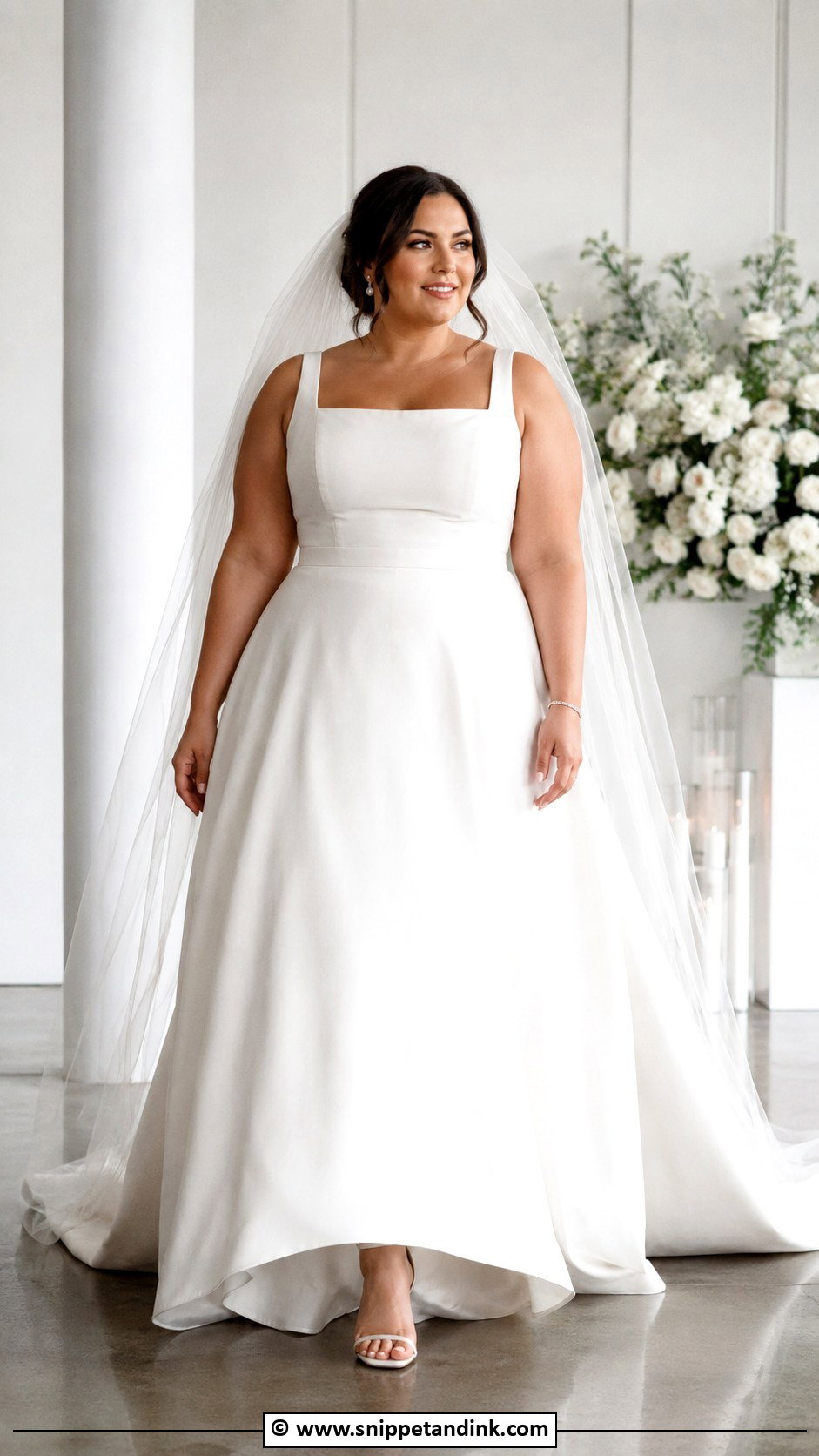 Minimal Plus Size Wedding Dress - Snippet and Ink - 35 Minimal Wedding Dress Ideas