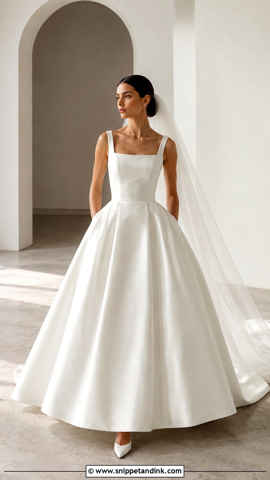 Minimal Puffy Wedding Dress - Snippet and Ink - 25 Puffy Wedding Dresses