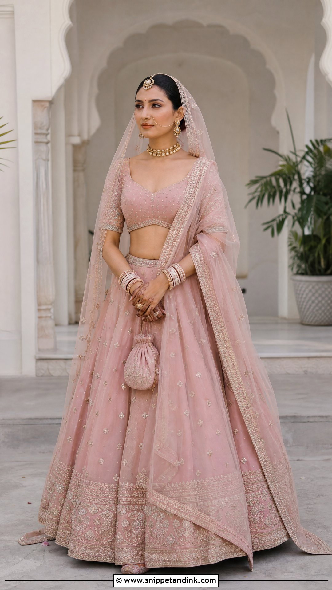 Minimal Rajwadi Bridal Lehenga - Snippet and Ink - 20 Rajwadi Bride Ideas