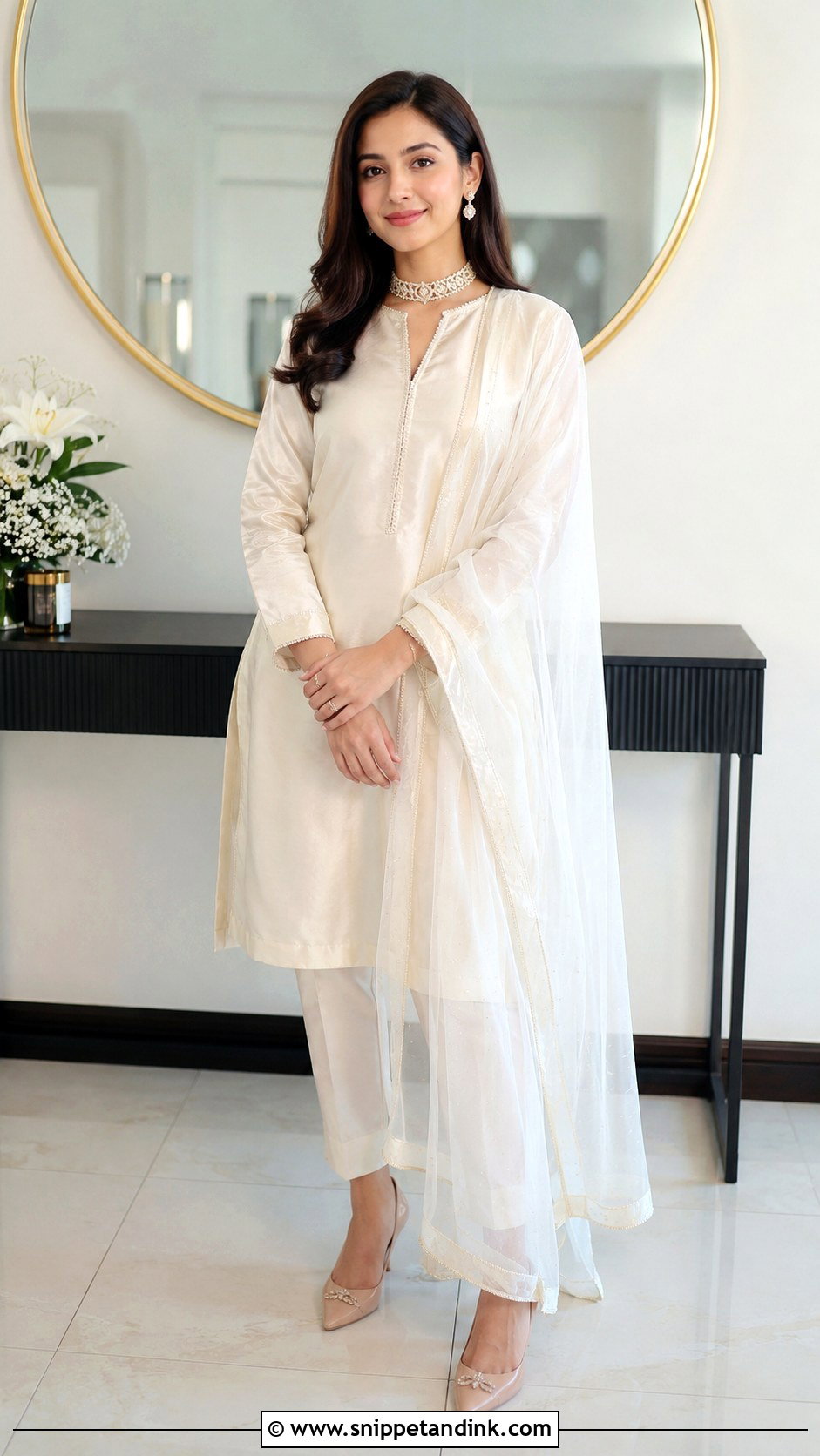 Minimal Roka Outfit - Snippet and Ink - 30 Roka Outfits for Bride