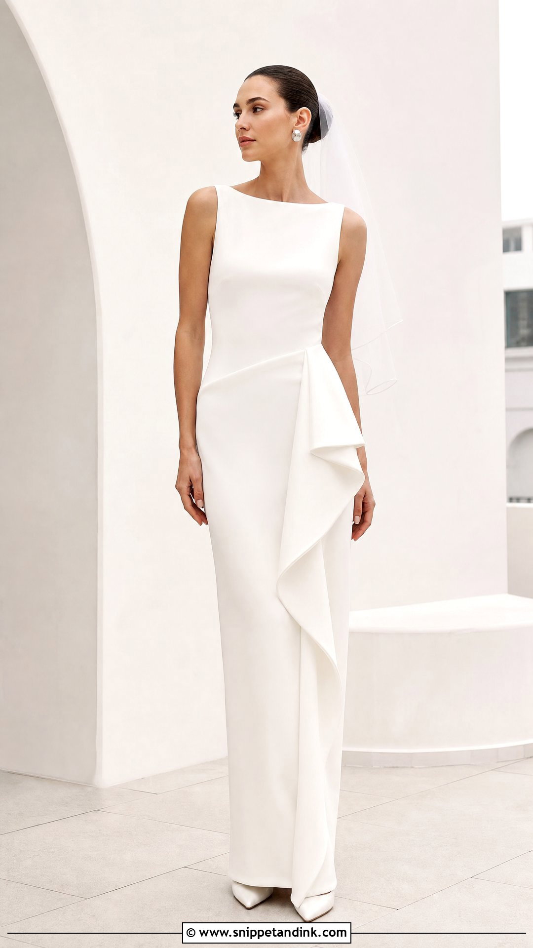 Minimal Ruffle Bridal Gown - Snippet and Ink - 20 Ruffle Bridal Gown Ideas