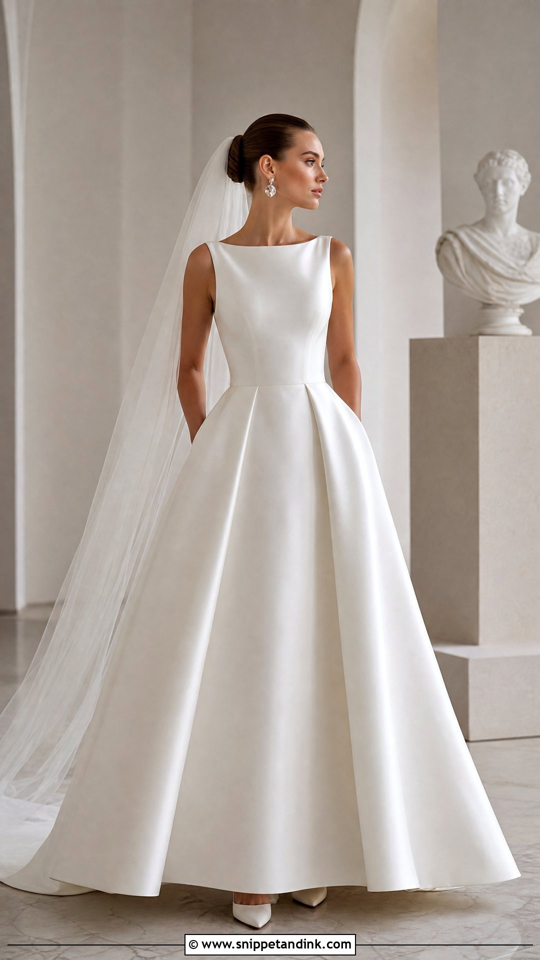 Minimal Satin Ball Gown Wedding Dress - Snippet and Ink - 25 Satin Ball Gown Wedding Dress Ideas