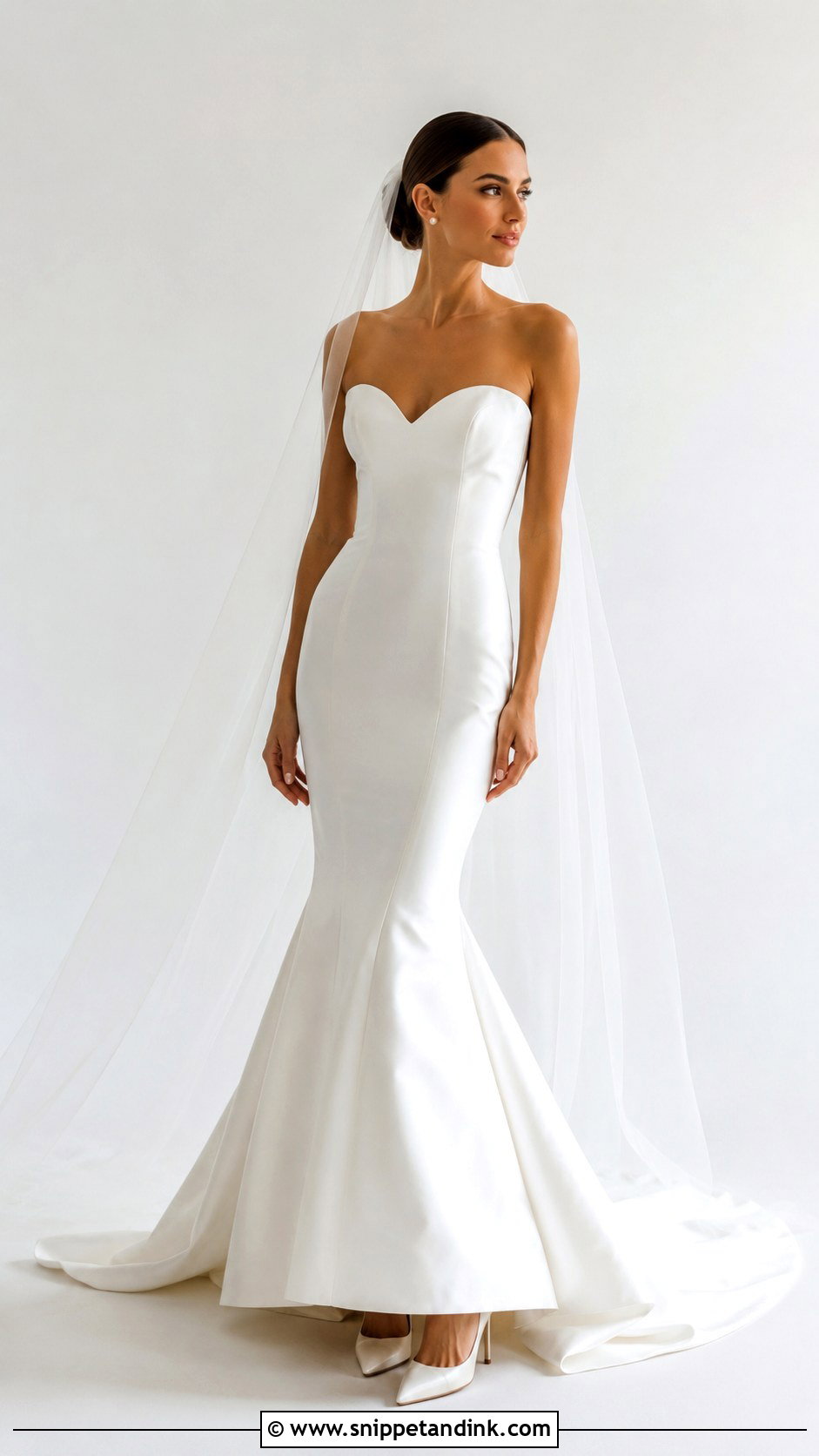Minimal Satin Mermaid Wedding Dress - Snippet and Ink - 25 Satin Mermaid Wedding Dress Ideas