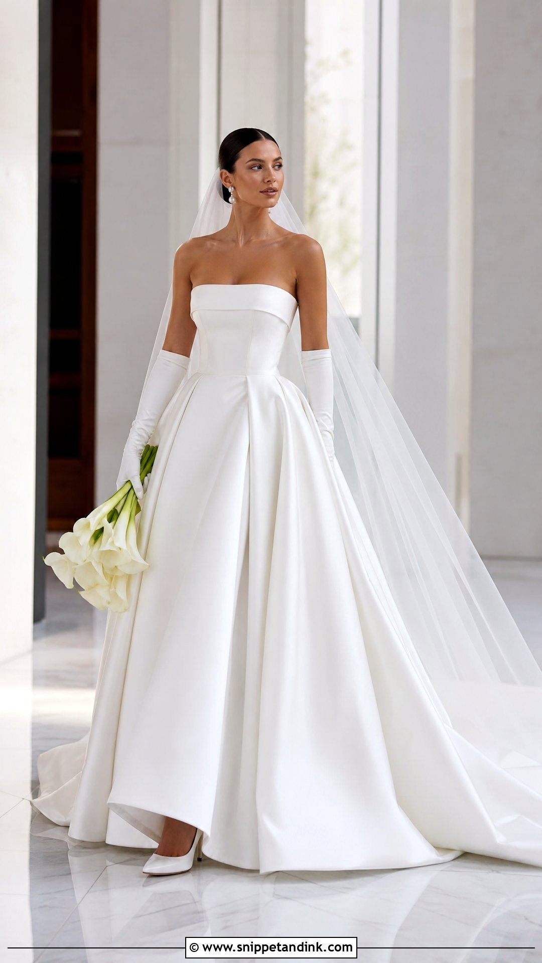 Minimal Satin Princess Ball Gown - Snippet and Ink - 20 Wedding Ball Gown Princess Ideas