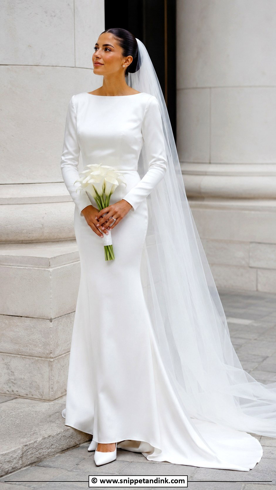 Minimal Satin Turkish Wedding Dress - Snippet and Ink - 30 Turkish Wedding Dress Ideas