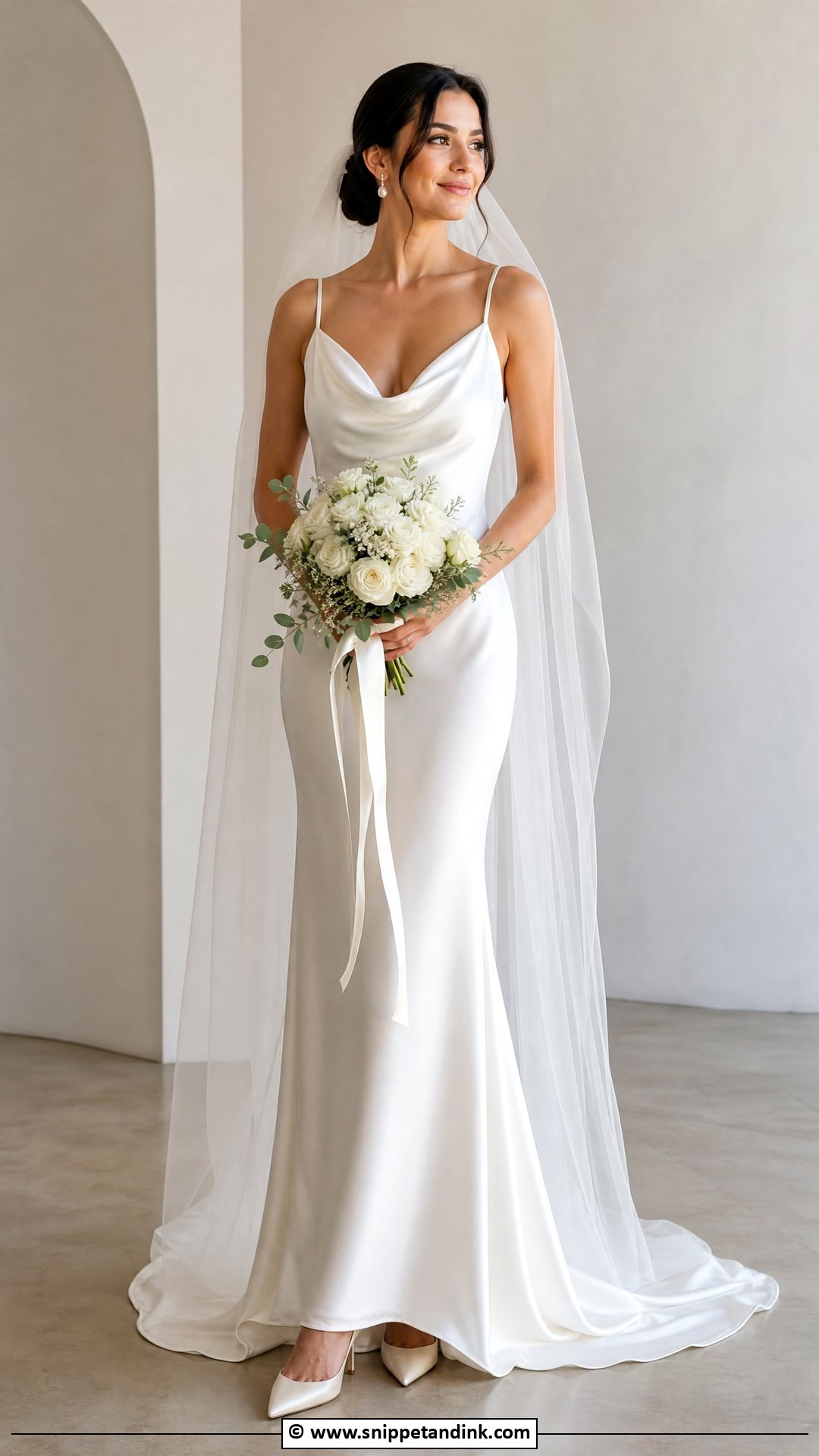 Minimal Satin Wedding Dress - Snippet and Ink - 35 Ethereal Wedding Dress Ideas