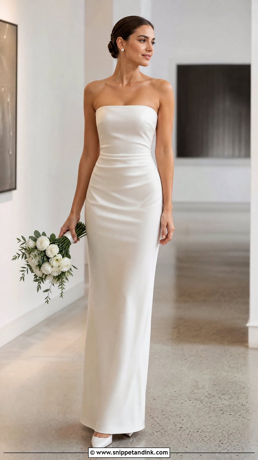 Minimal Satin Wedding Dress - Snippet and Ink - 25 Modern Wedding Dresses