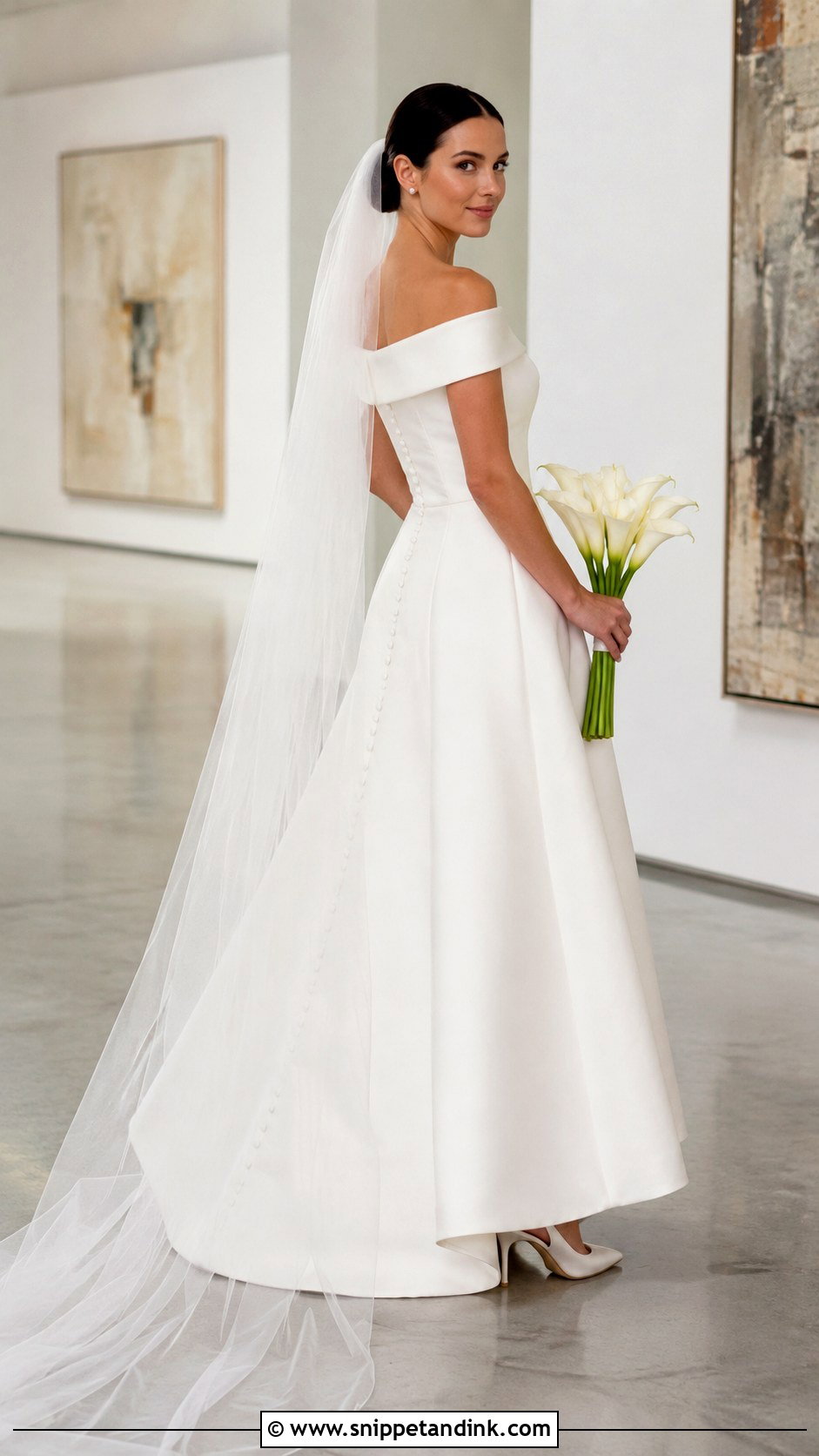 Minimal Satin Wedding Dress - Snippet and Ink - 20 Amal Clooney Wedding Dress Ideas