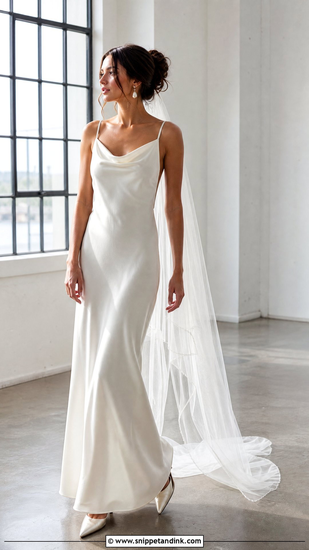 Minimal Silk Boho Wedding Dress - Snippet and Ink - 25 Boho Ethereal Wedding Dress Ideas