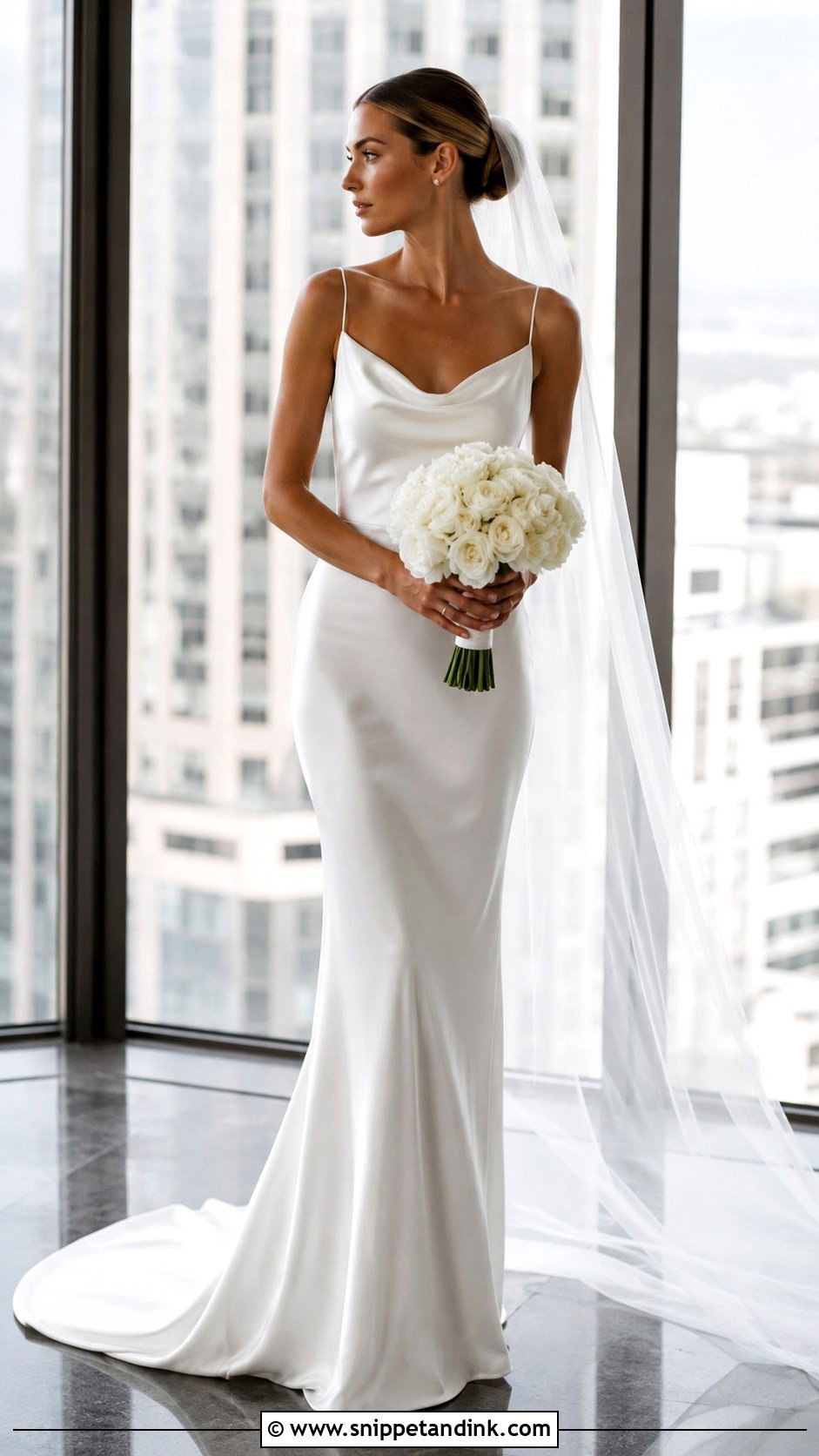 Minimal Silk Slip Wedding Dress - Snippet and Ink - 20 Detailed Wedding Dress Ideas