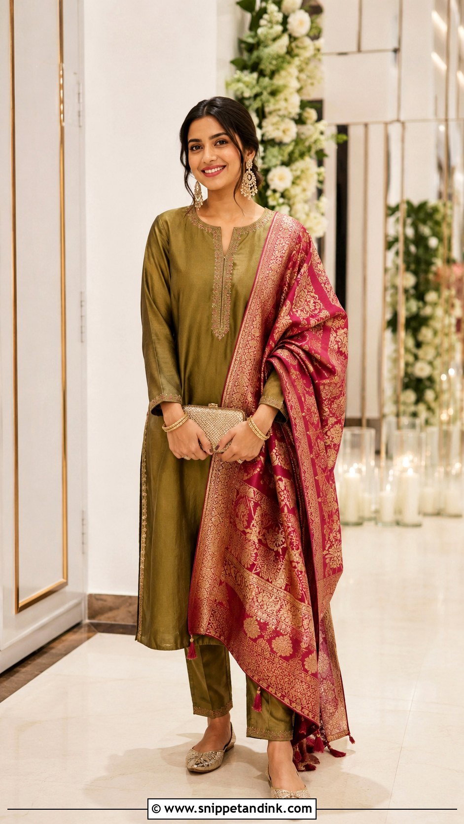 Minimal Silk Suit Roka Outfit - Snippet and Ink - 20 Roka Ceremony Outfits for Sister
