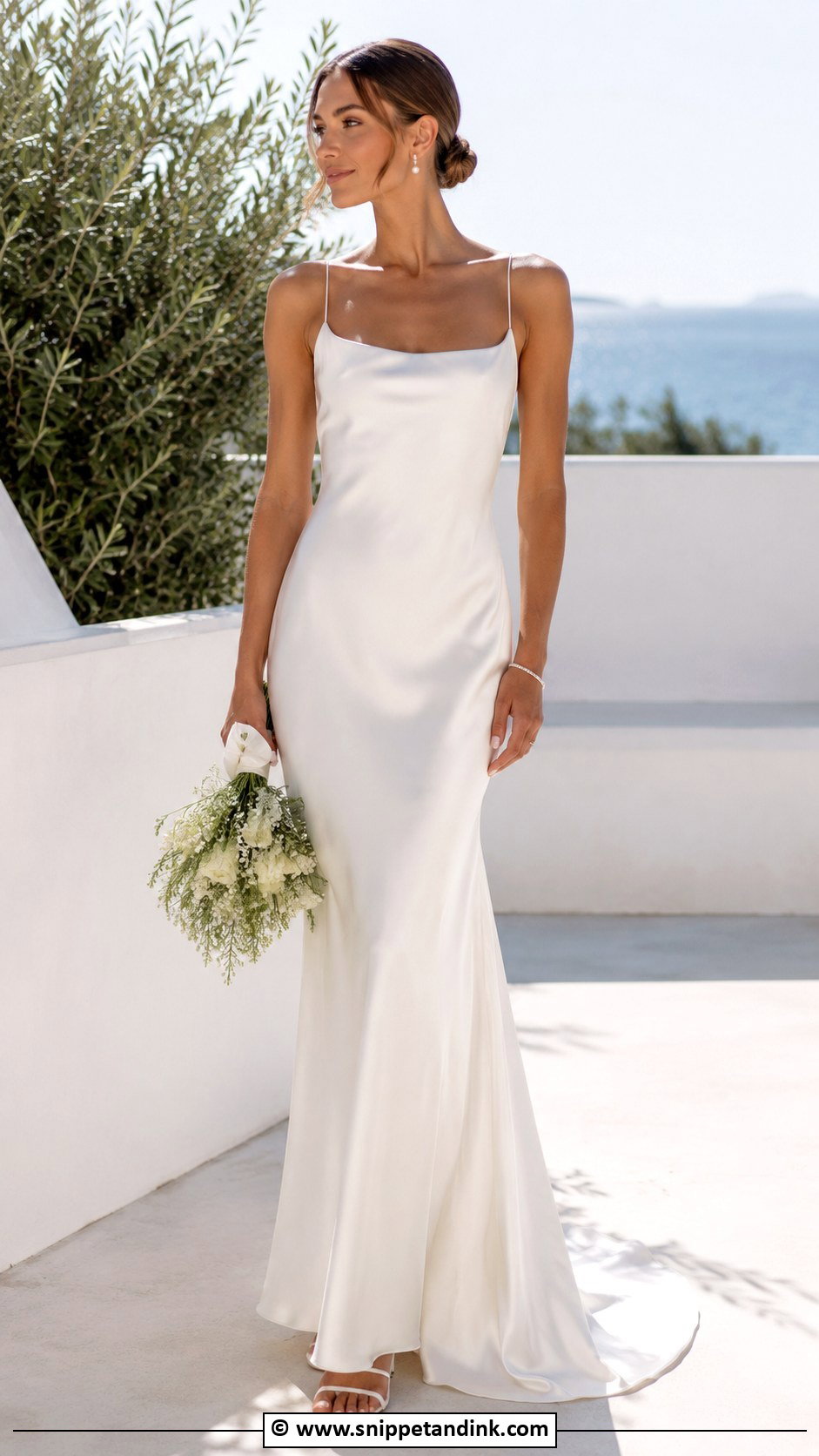 Minimal Spaghetti Strap Wedding Dress - Snippet and Ink - 35 Minimal Wedding Dress Ideas