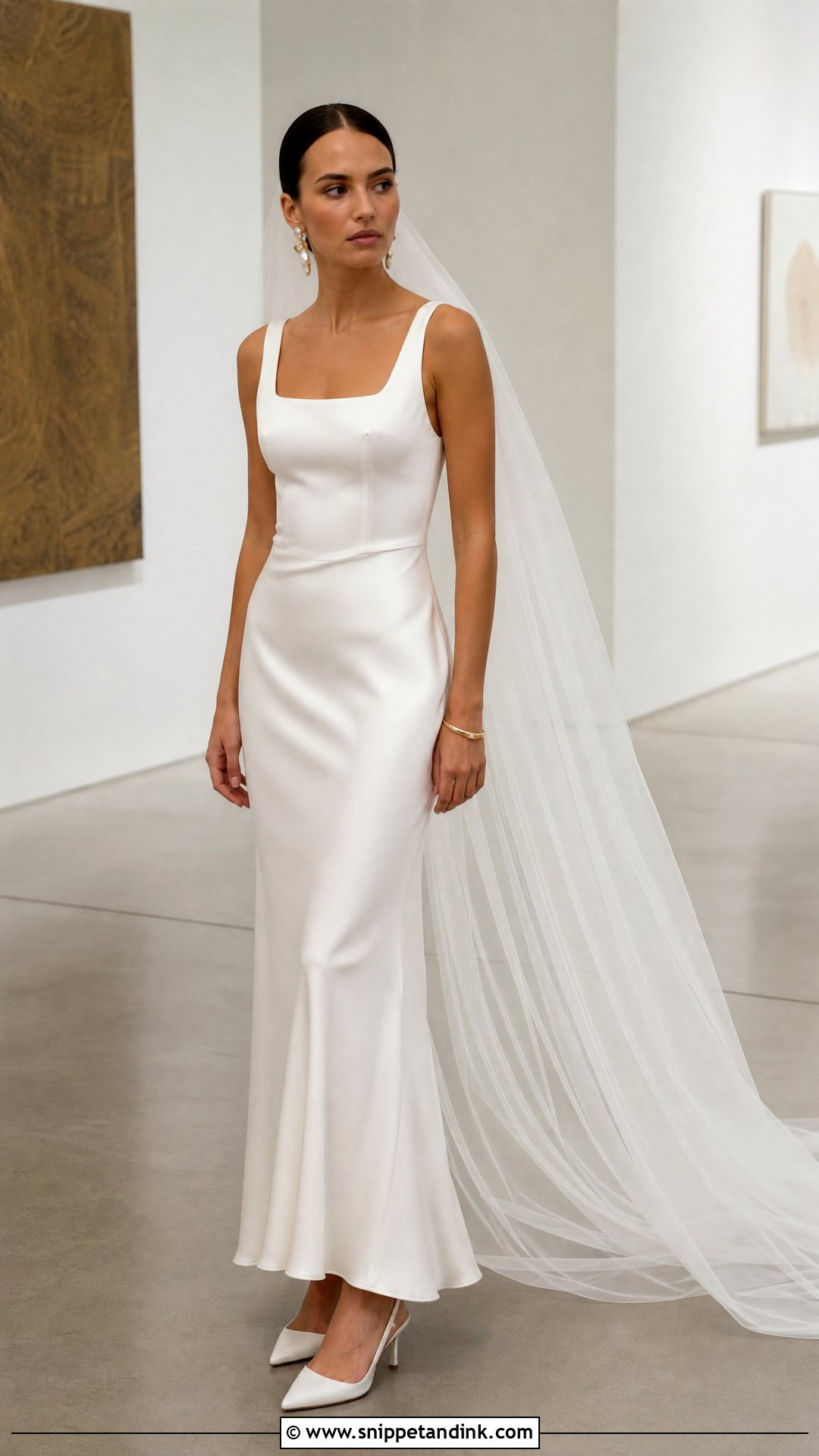 Minimal Tank Top And Slip Skirt Wedding Dress - Snippet and Ink - 20 Two Pieces Wedding Dress Ideas