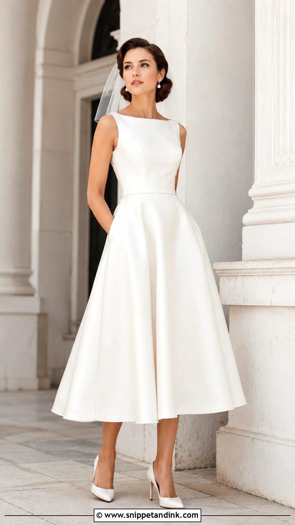 Minimal Tea Length Wedding Dress - Snippet and Ink - 25 Tea Length Wedding Dress Vintage Ideas