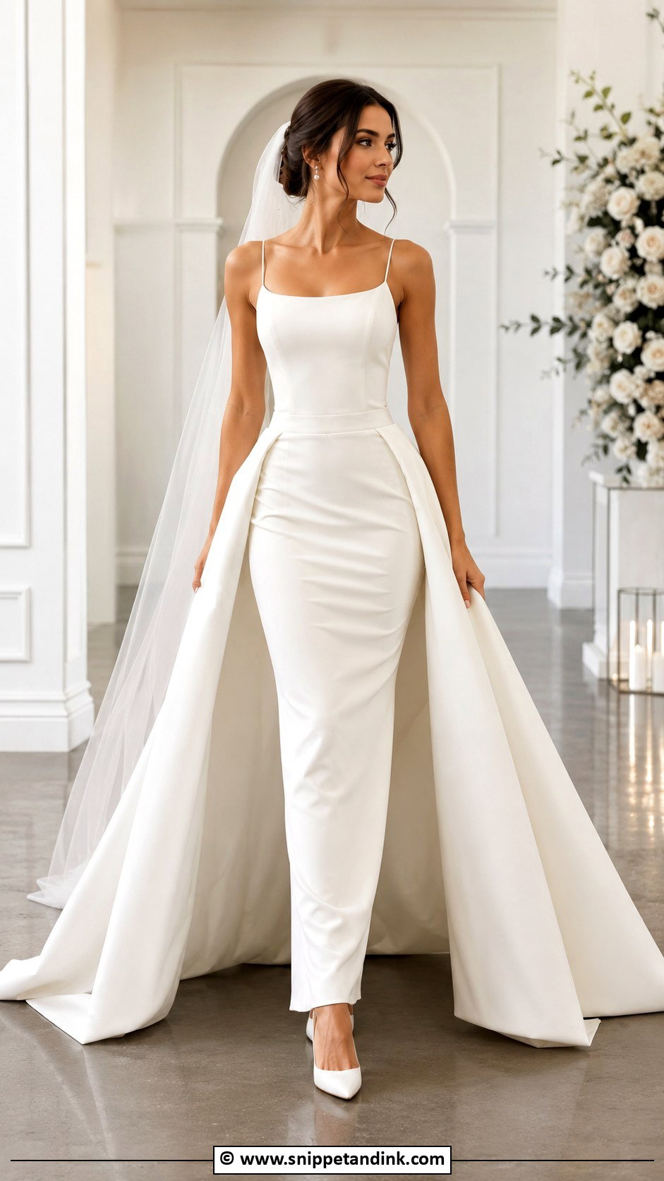 Minimal Wedding Dress With Detachable Skirt - Snippet and Ink - 35 Minimal Wedding Dress Ideas
