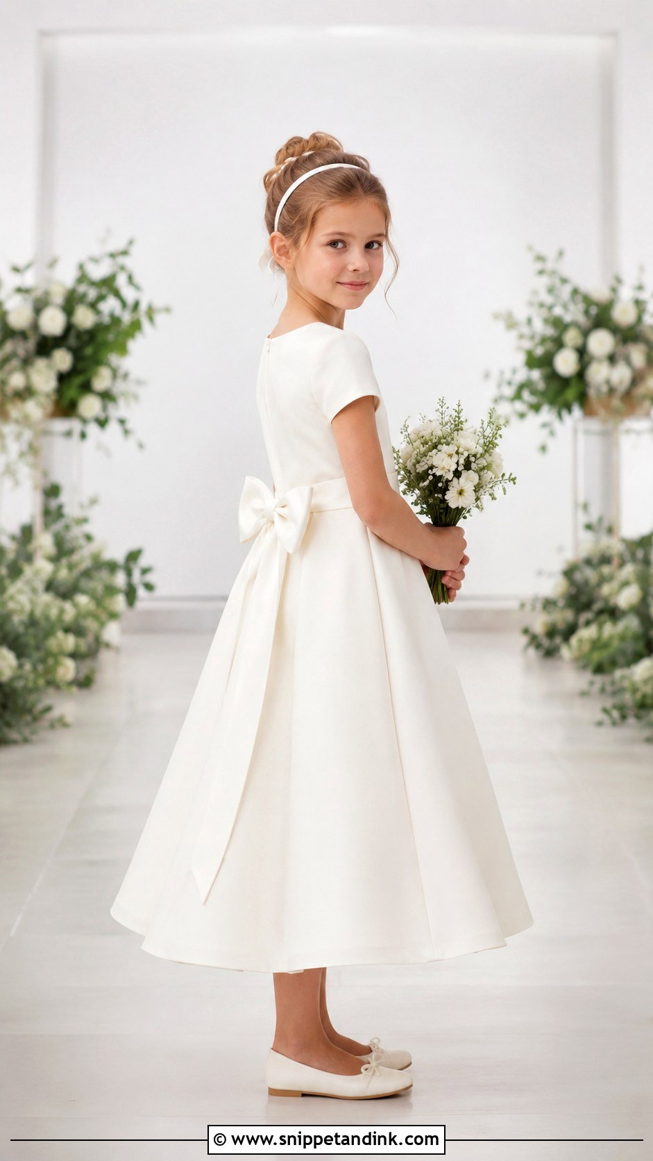 Minimalist A Line Kids Wedding Gown - Snippet and Ink - 20 Kids Gown Design Wedding Dresses