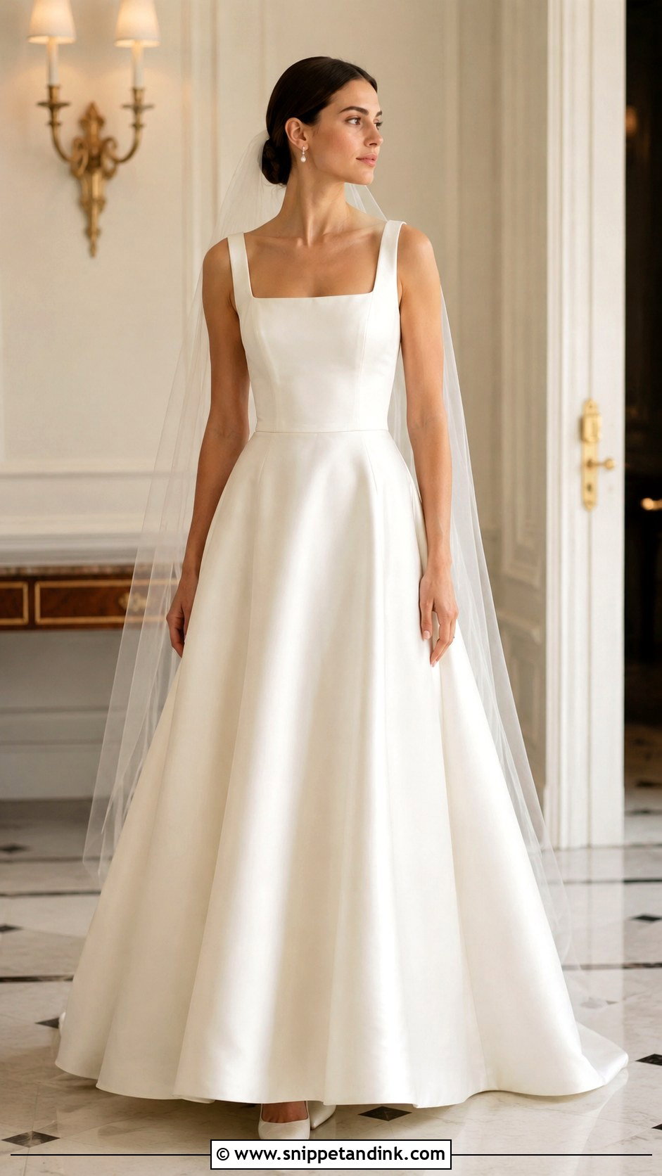 Minimalist A Line Wedding Dress - Snippet and Ink - 25 Minimalist Wedding Dress Ideas