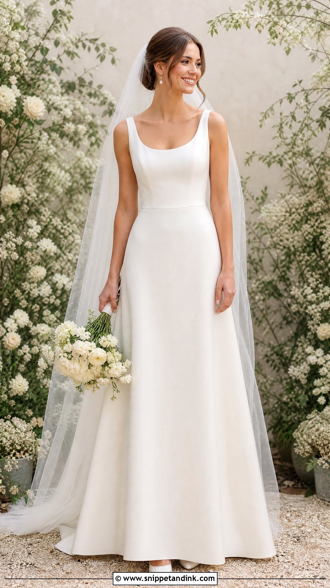 Minimalist A Line Wedding Dress - Snippet and Ink - 25 Minimalistic Wedding Dress Ideas