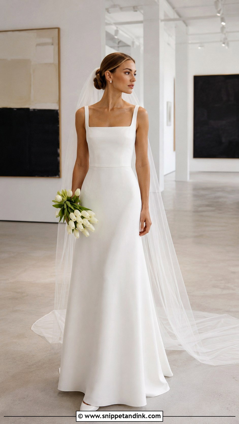 Minimalist A Line Wedding Dress - Snippet and Ink - 20 A Frame Wedding Dresses