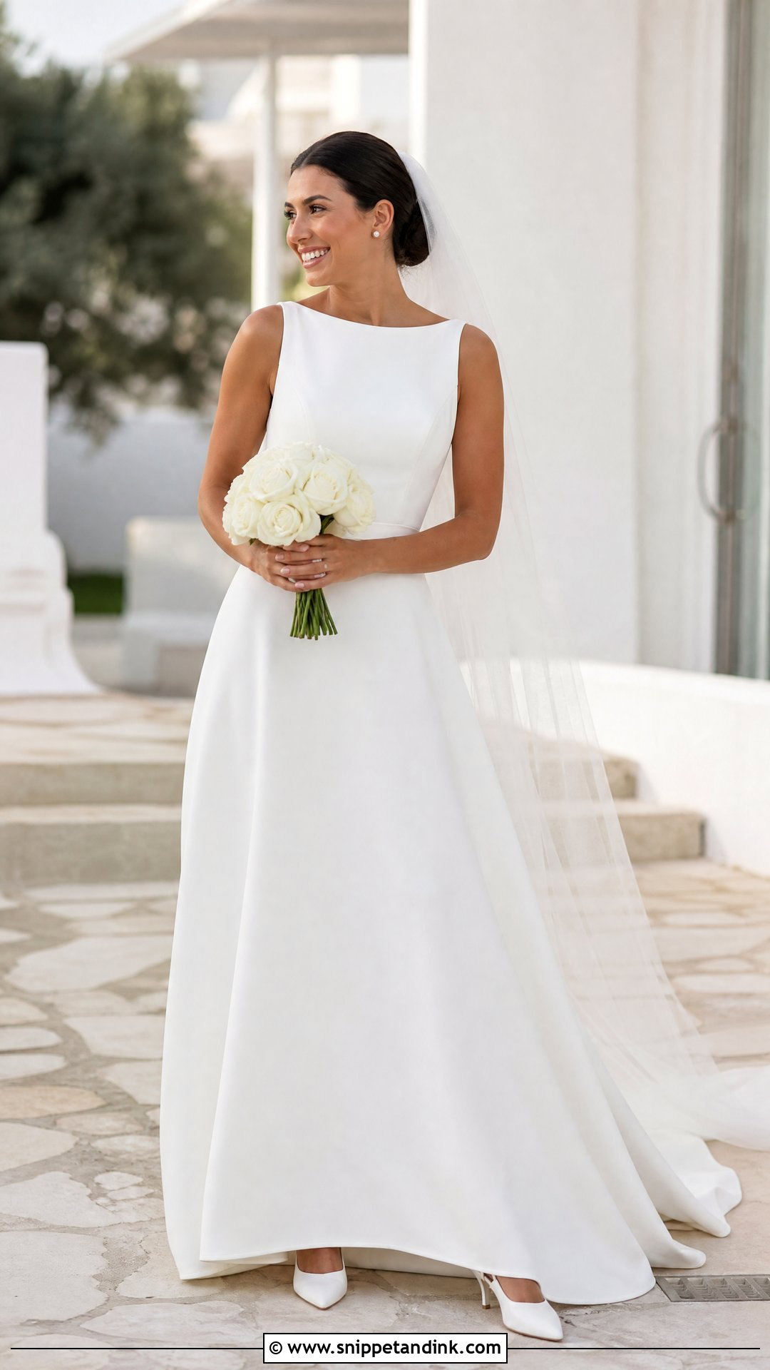 Minimalist A Line Wedding Dress - Snippet and Ink - 20 Simple Minimalist Wedding Dress Ideas