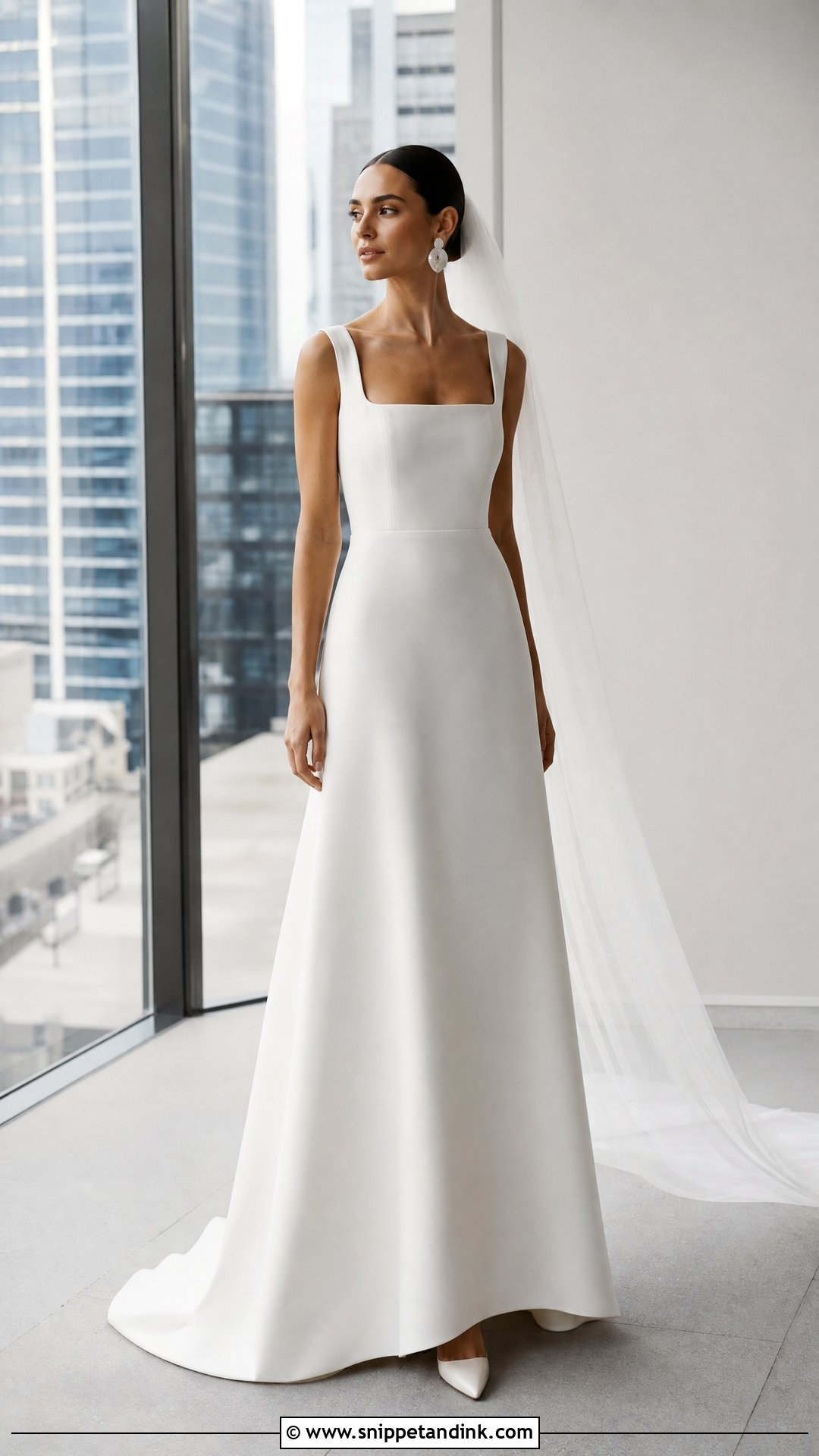 Minimalist A Line Wedding Gown - Snippet and Ink - 25 A Line Wedding Gown Ideas