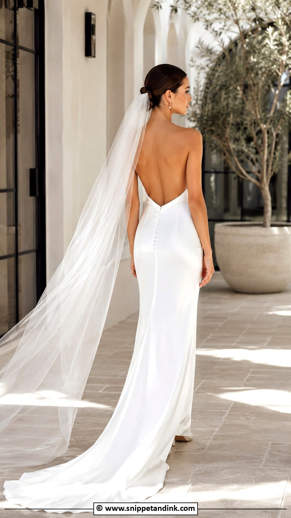 Minimalist Backless Wedding Dress - Snippet and Ink - 30 Minimalist Wedding Dresses
